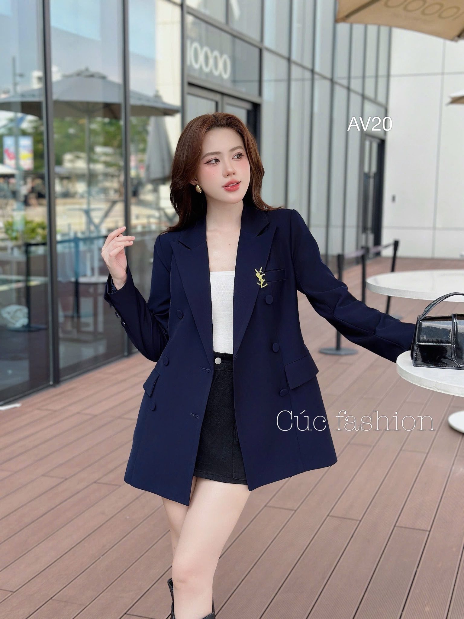 AV20 Áo vest túi cơi cúc bọc