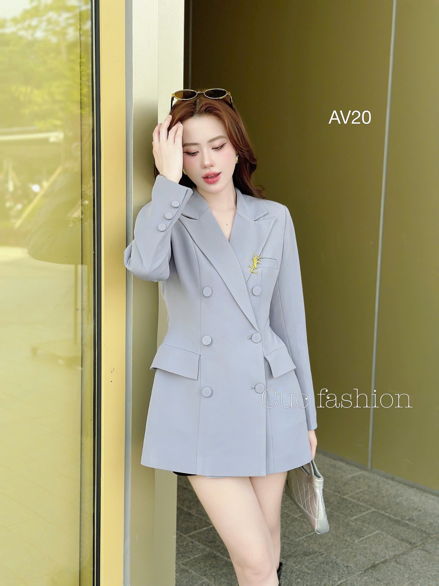 AV20 Áo vest túi cơi cúc bọc