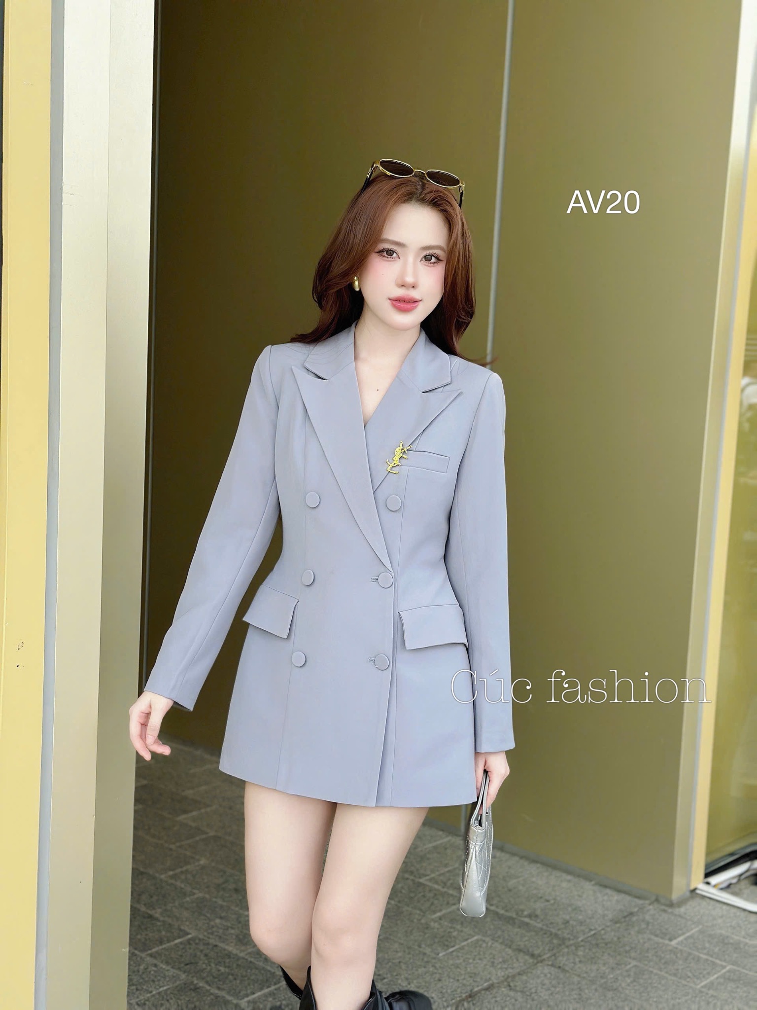 AV20 Áo vest túi cơi cúc bọc