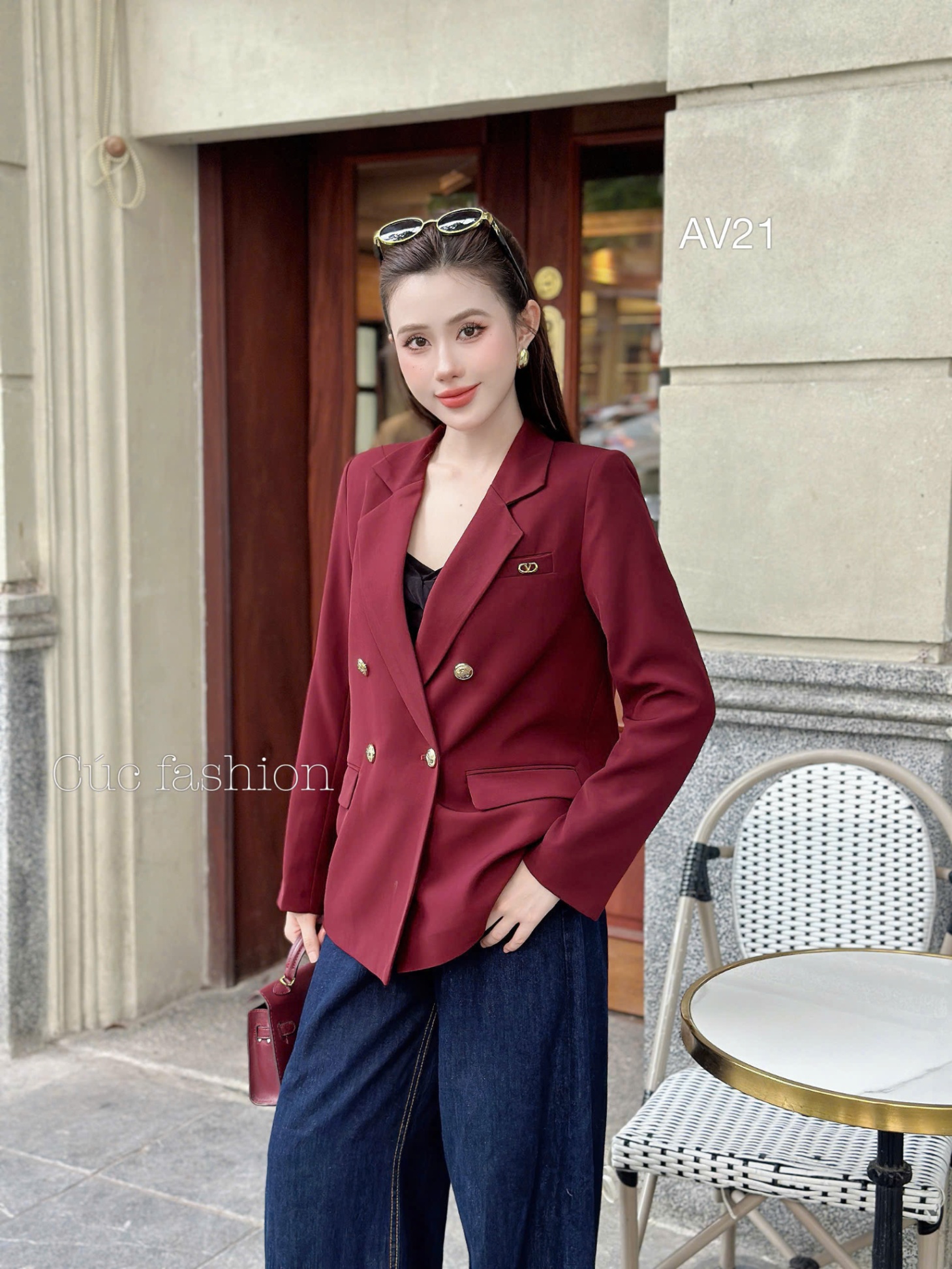 AV21 Áo vest túi cơi chữ V