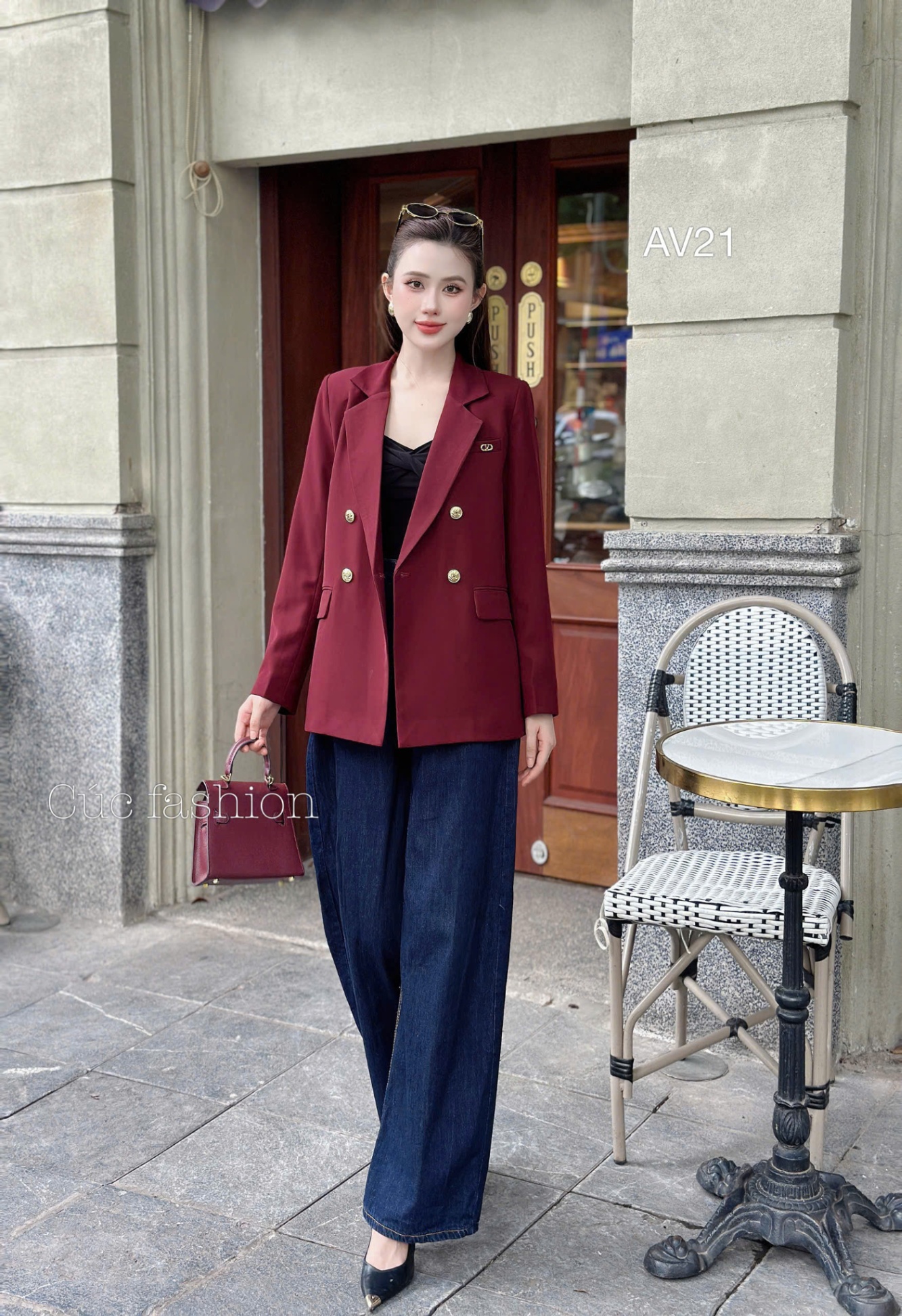 AV21 Áo vest túi cơi chữ V