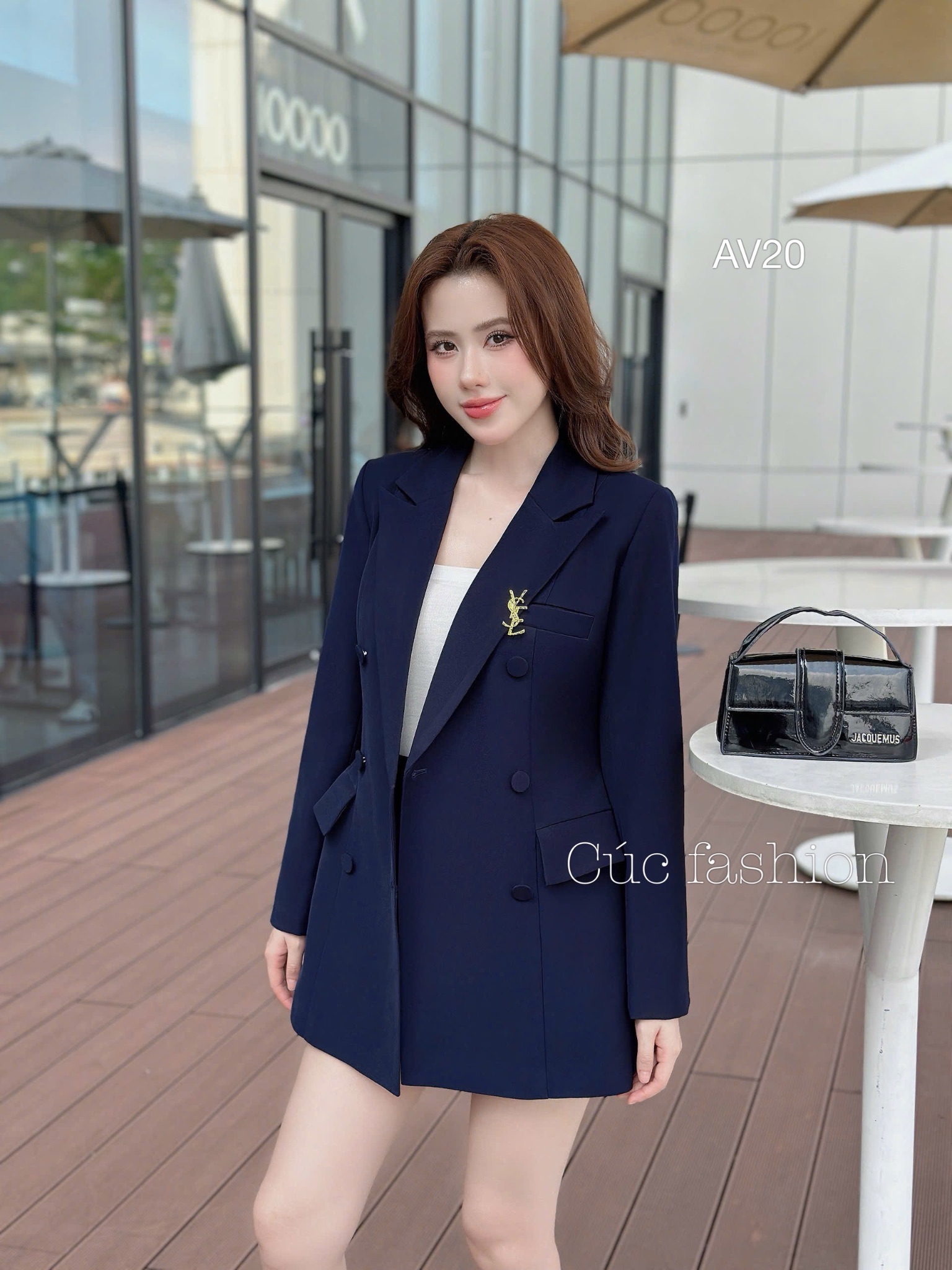 AV20 Áo vest túi cơi cúc bọc