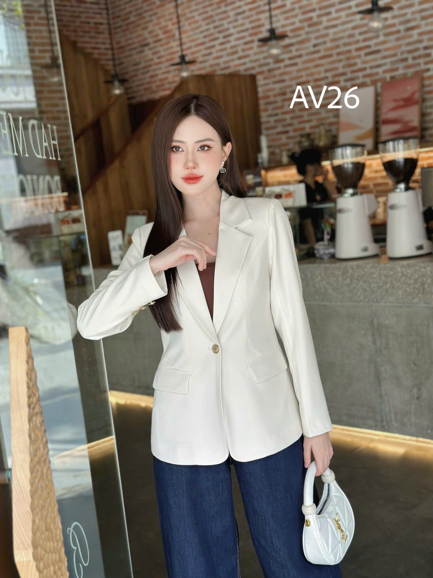 AV26 Áo vest 1 cúc 2 nắp túi