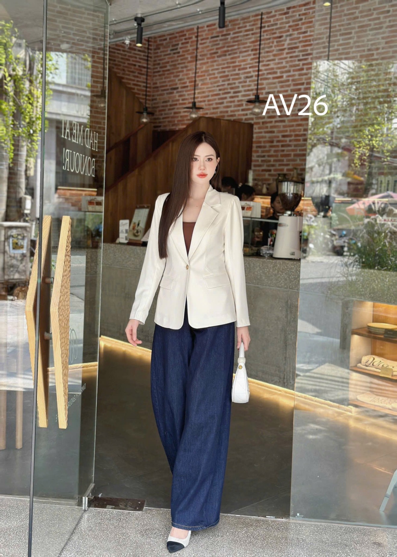 AV26 Áo vest 1 cúc 2 nắp túi