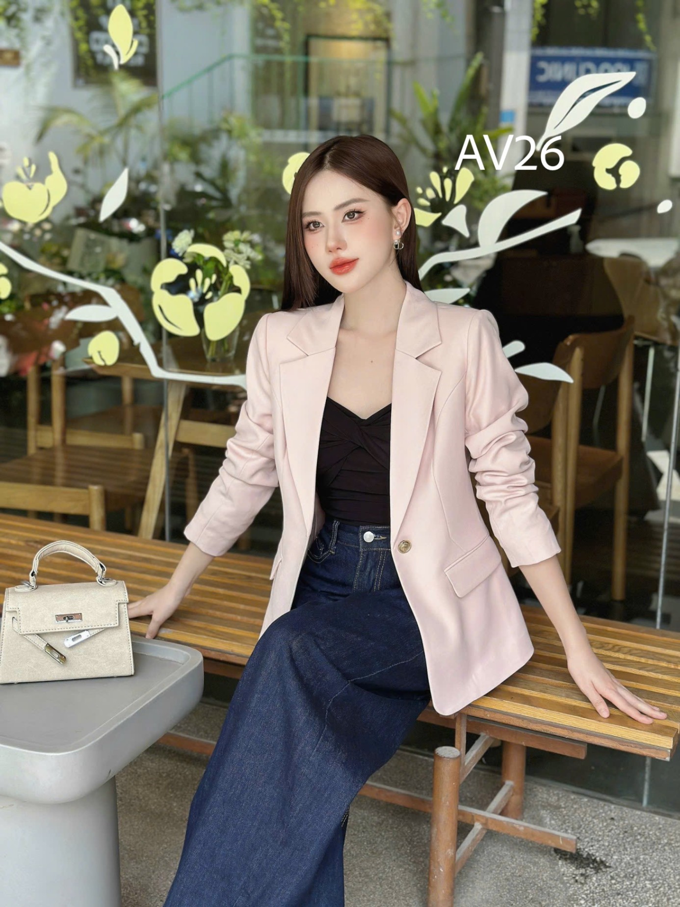 AV26 Áo vest 1 cúc 2 nắp túi