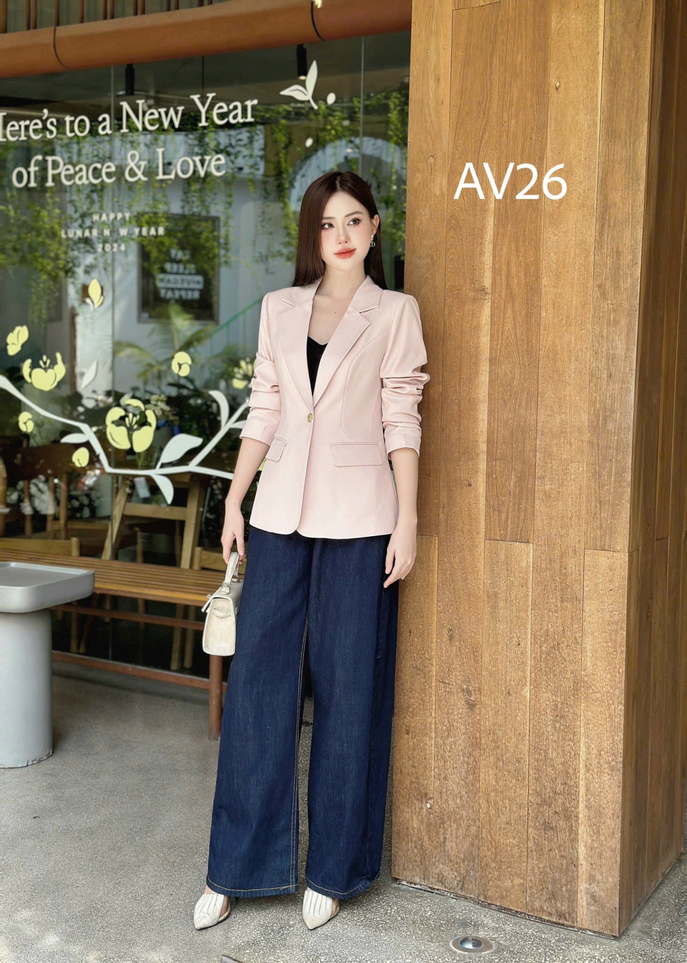 AV26 Áo vest 1 cúc 2 nắp túi