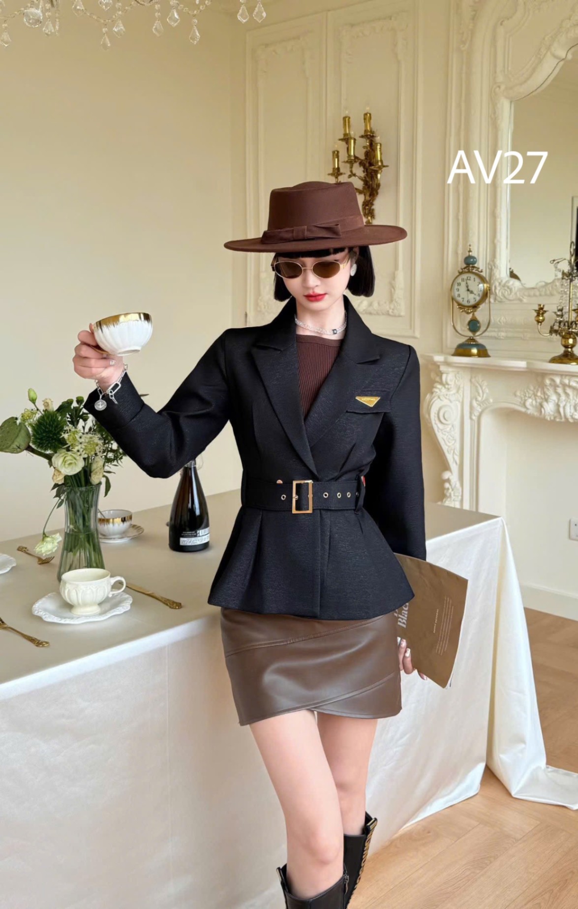 AV27 Áo vest QCCC túi ngực kèm đai vuông