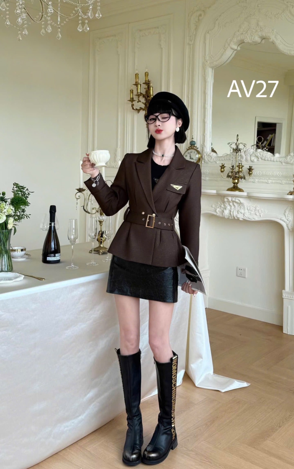 AV27 Áo vest QCCC túi ngực kèm đai vuông