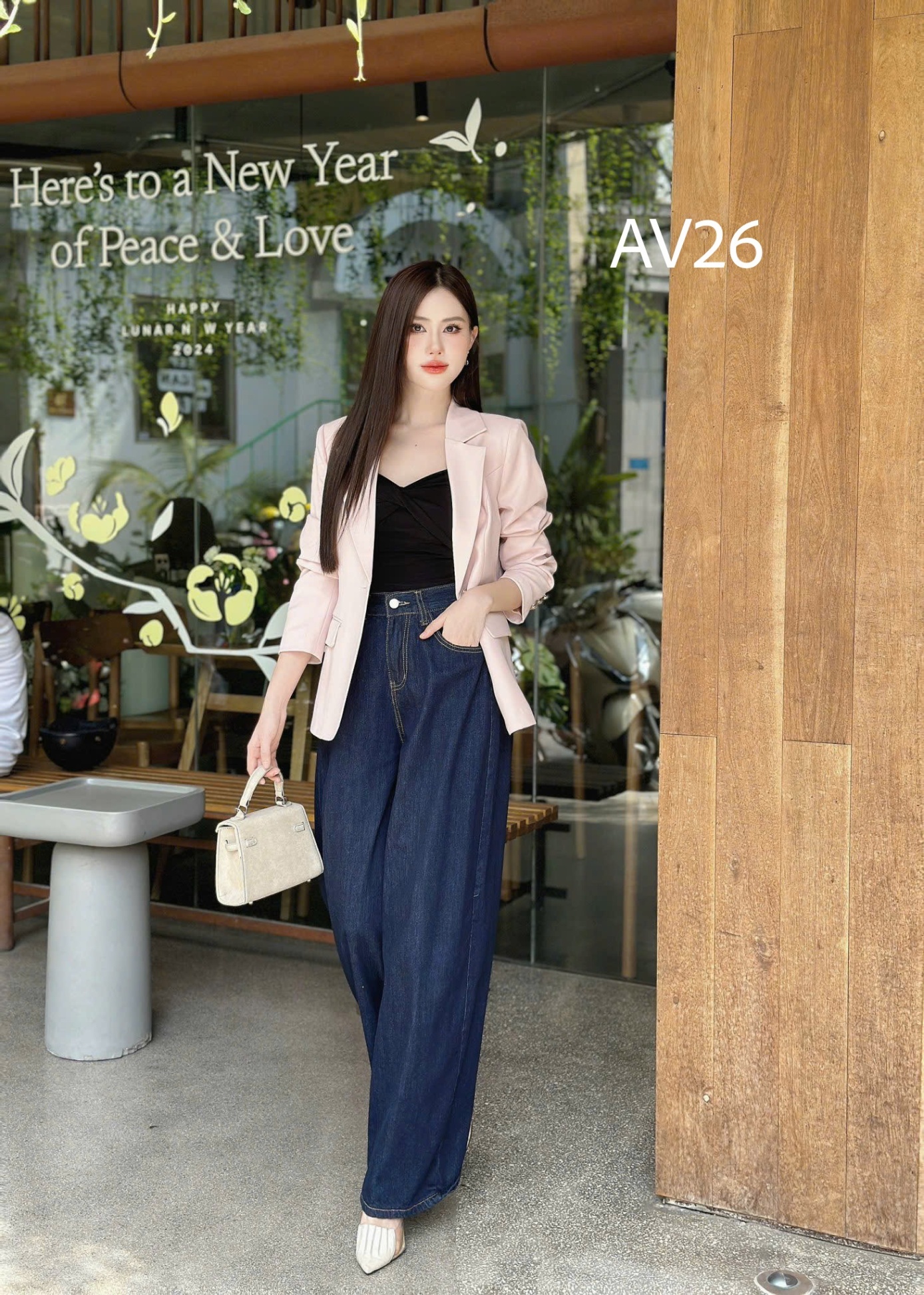 AV26 Áo vest 1 cúc 2 nắp túi