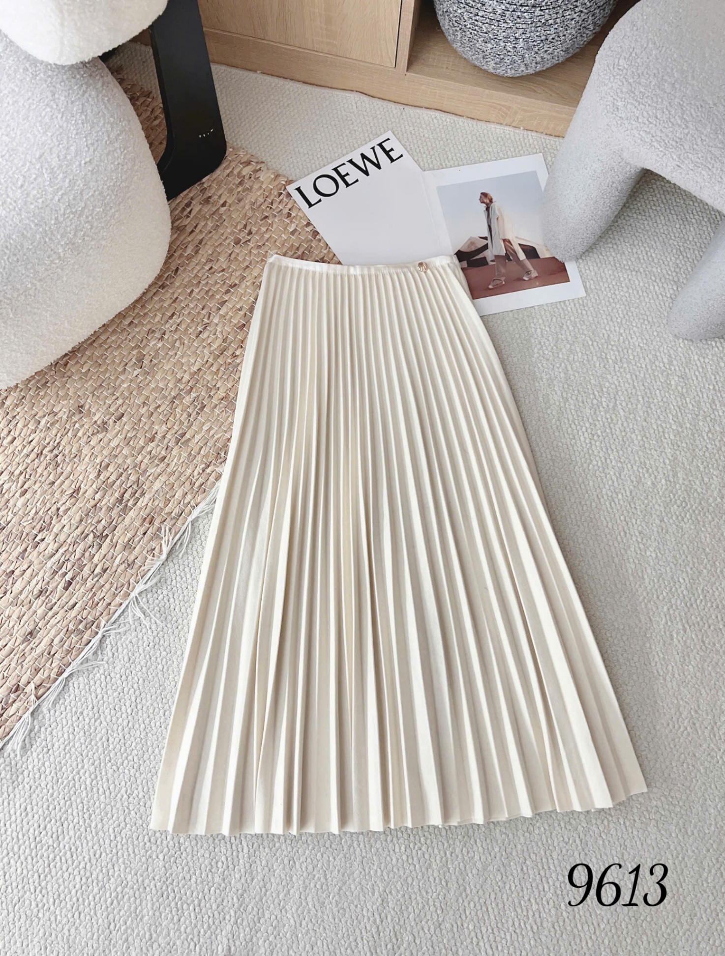 CV9613 Chân váy xếp ly dài tag sò