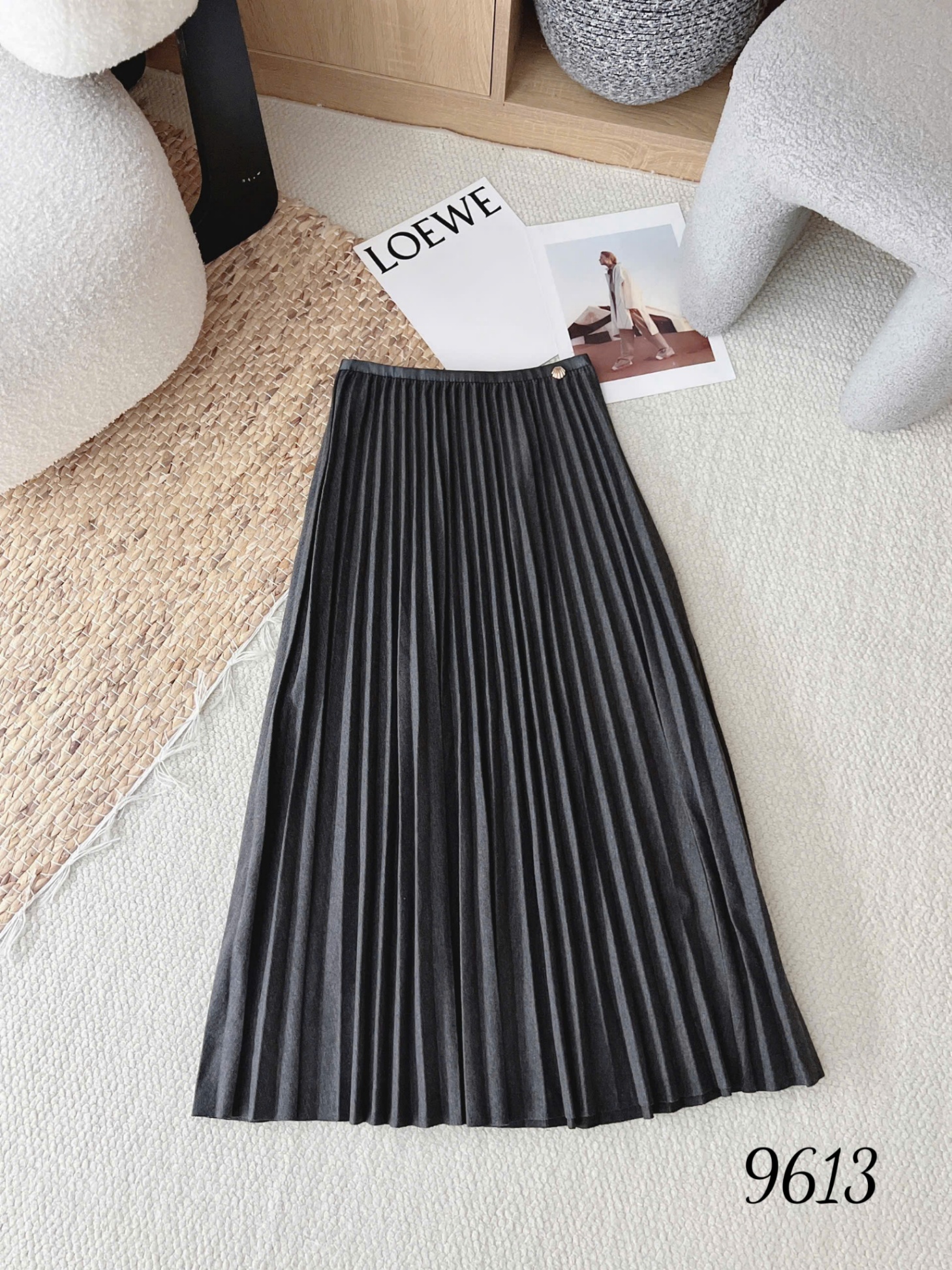CV9613 Chân váy xếp ly dài tag sò