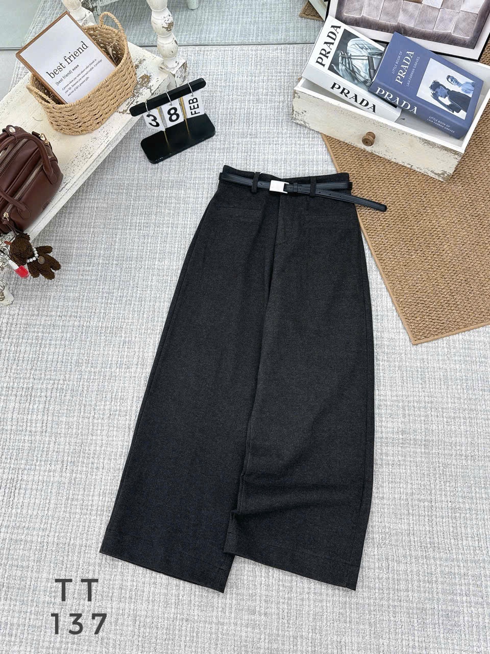 Q137 quần dạ giãn nhẹ dài 95 ống 26
