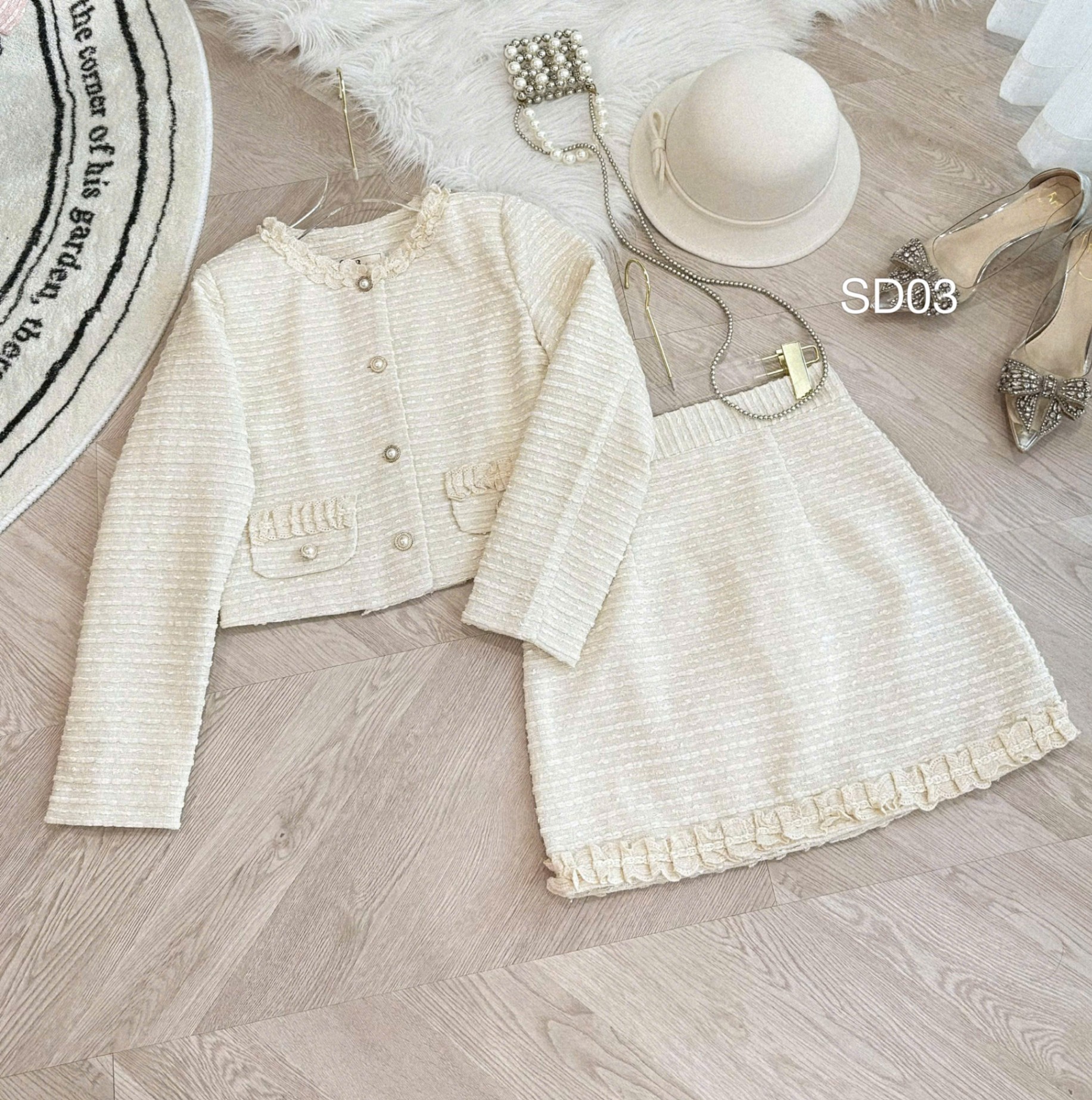 SD03 set dạ viền bèo