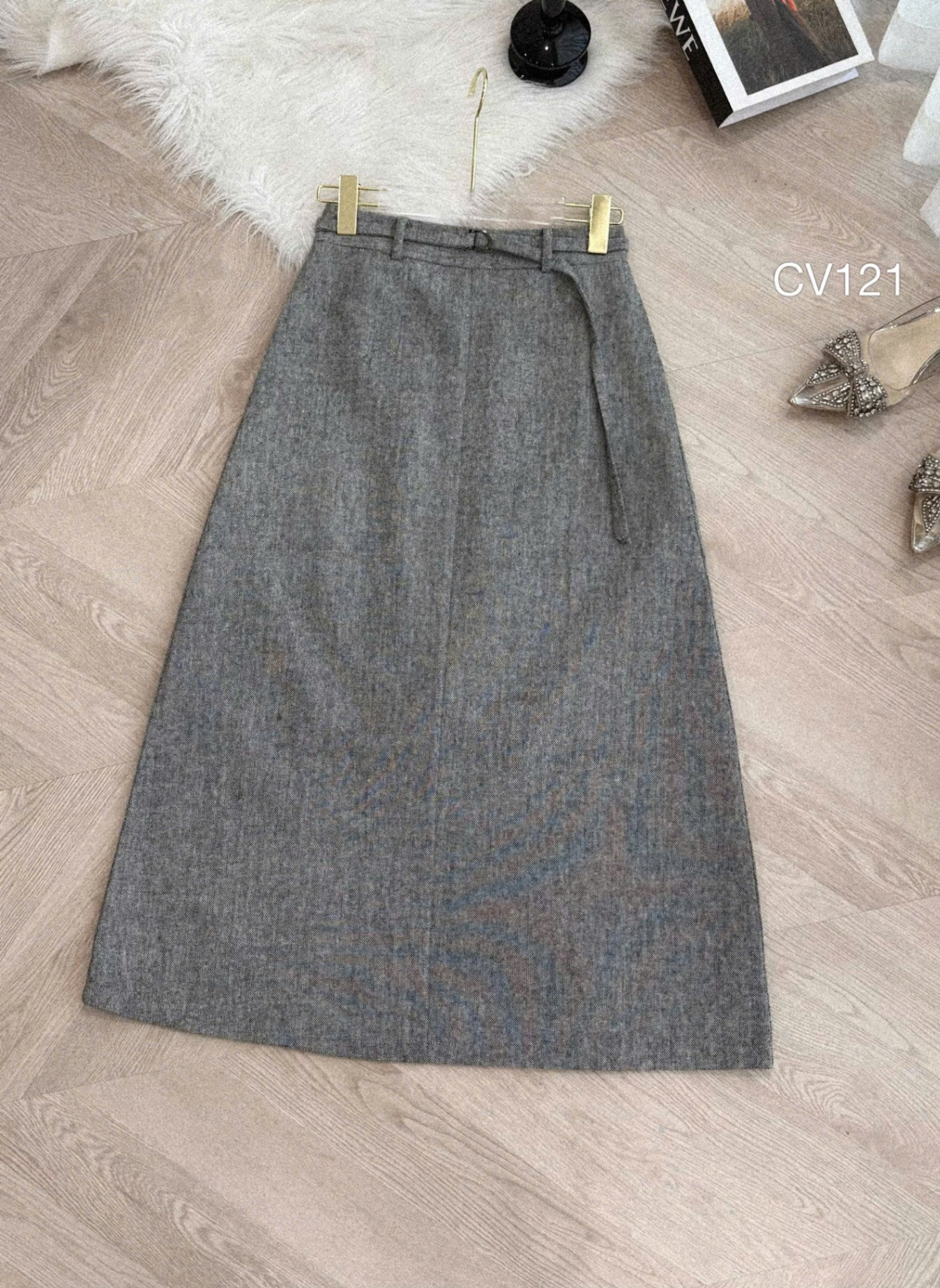 CV121 cv dạ chữ A kèm đai