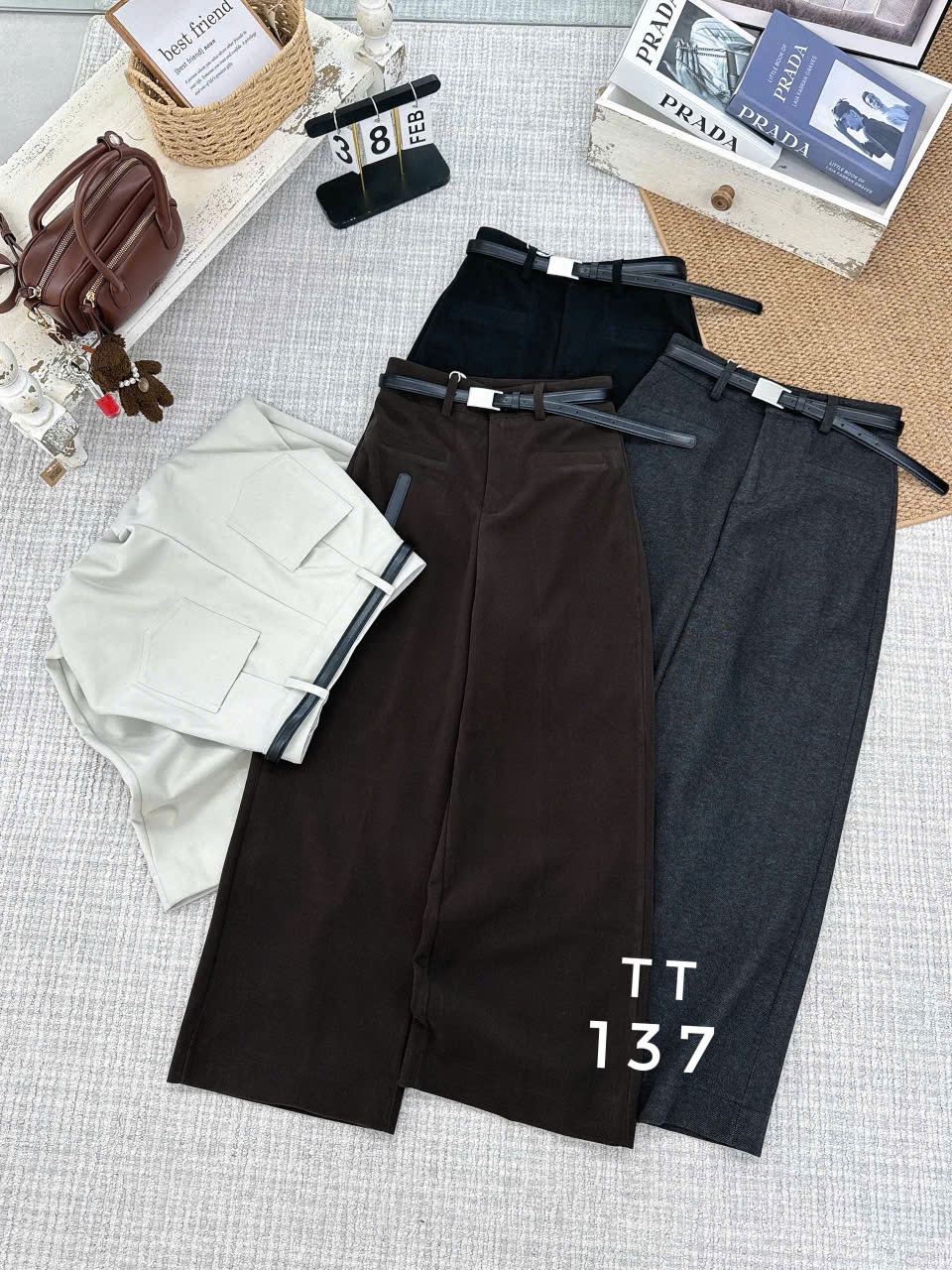 Q137 quần dạ giãn nhẹ dài 95 ống 26