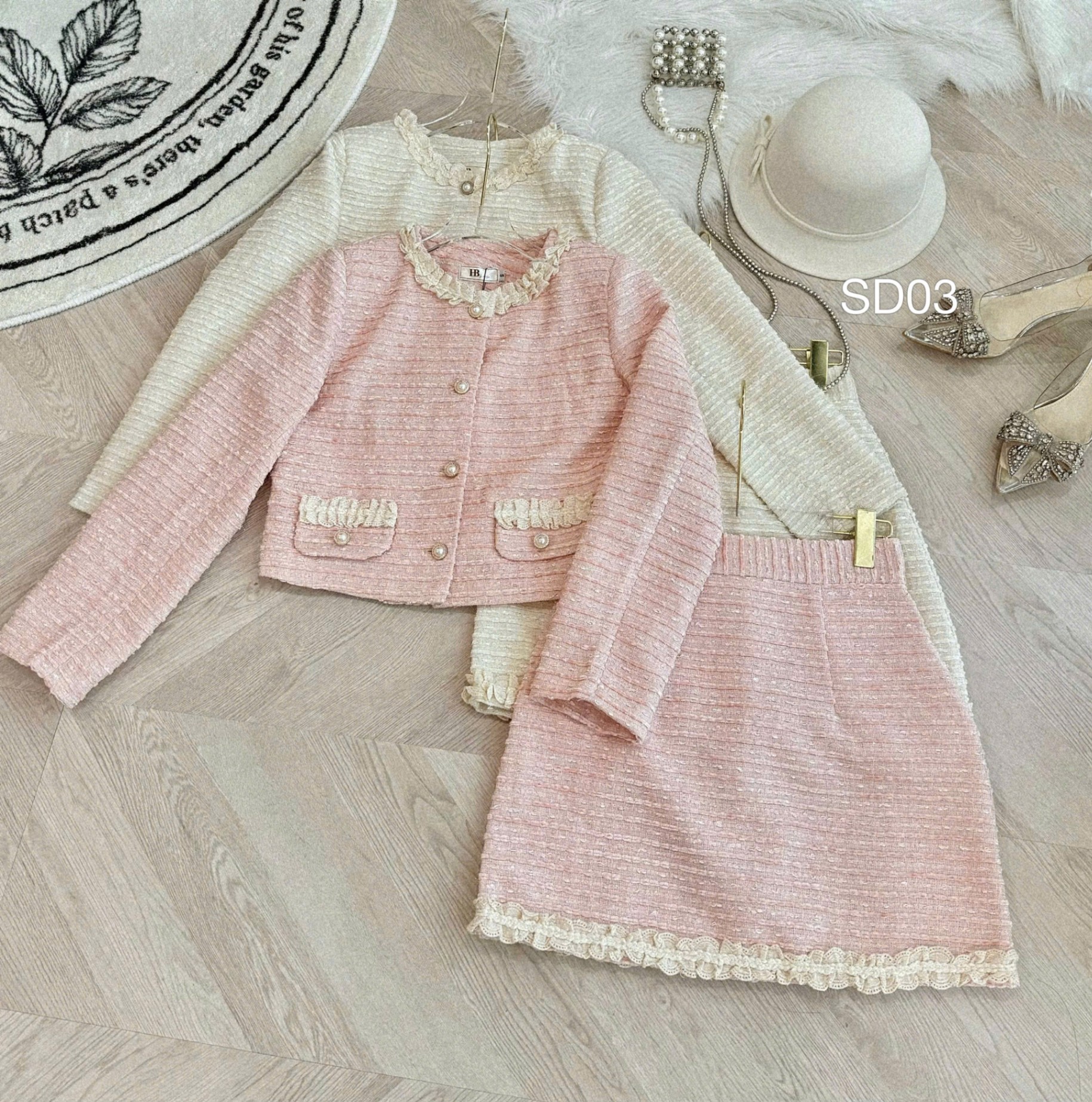 SD03 set dạ viền bèo