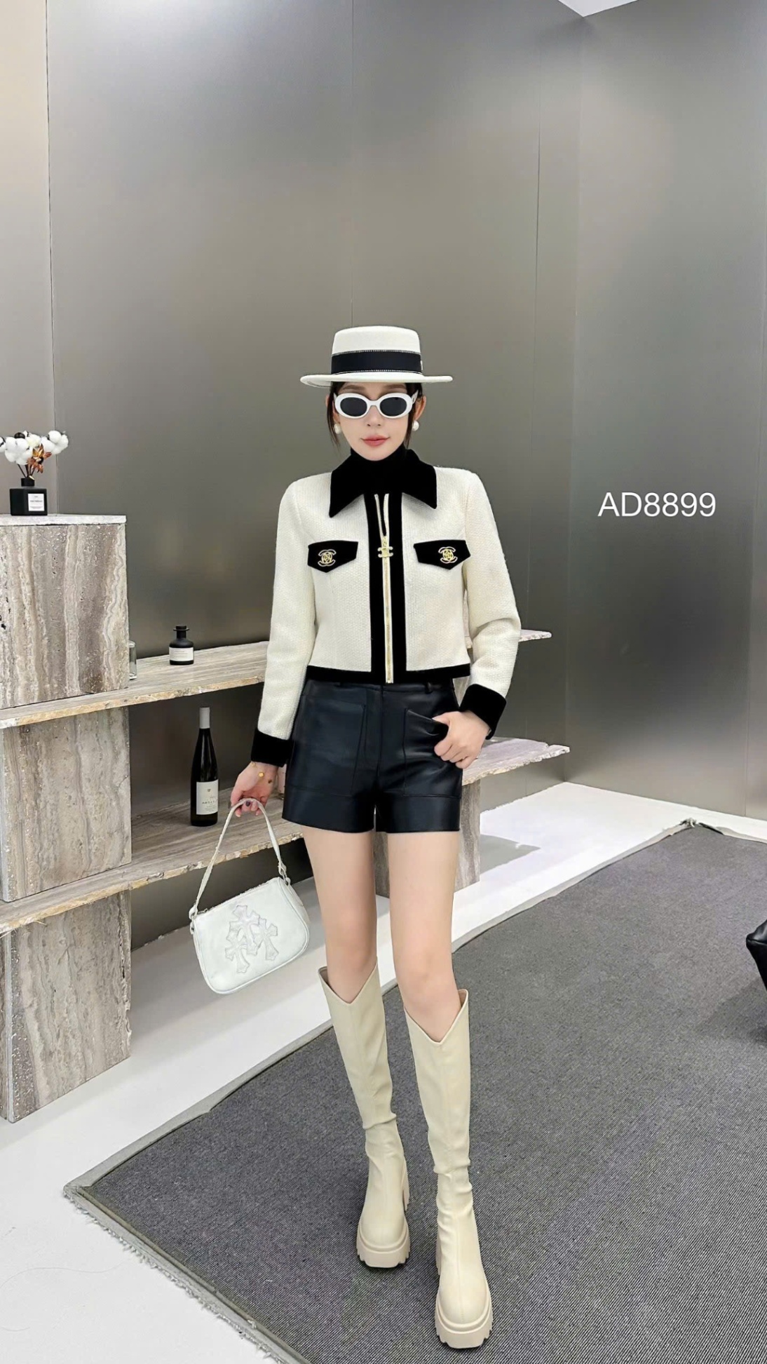 AD8899 áo dạ khóa CHANEL