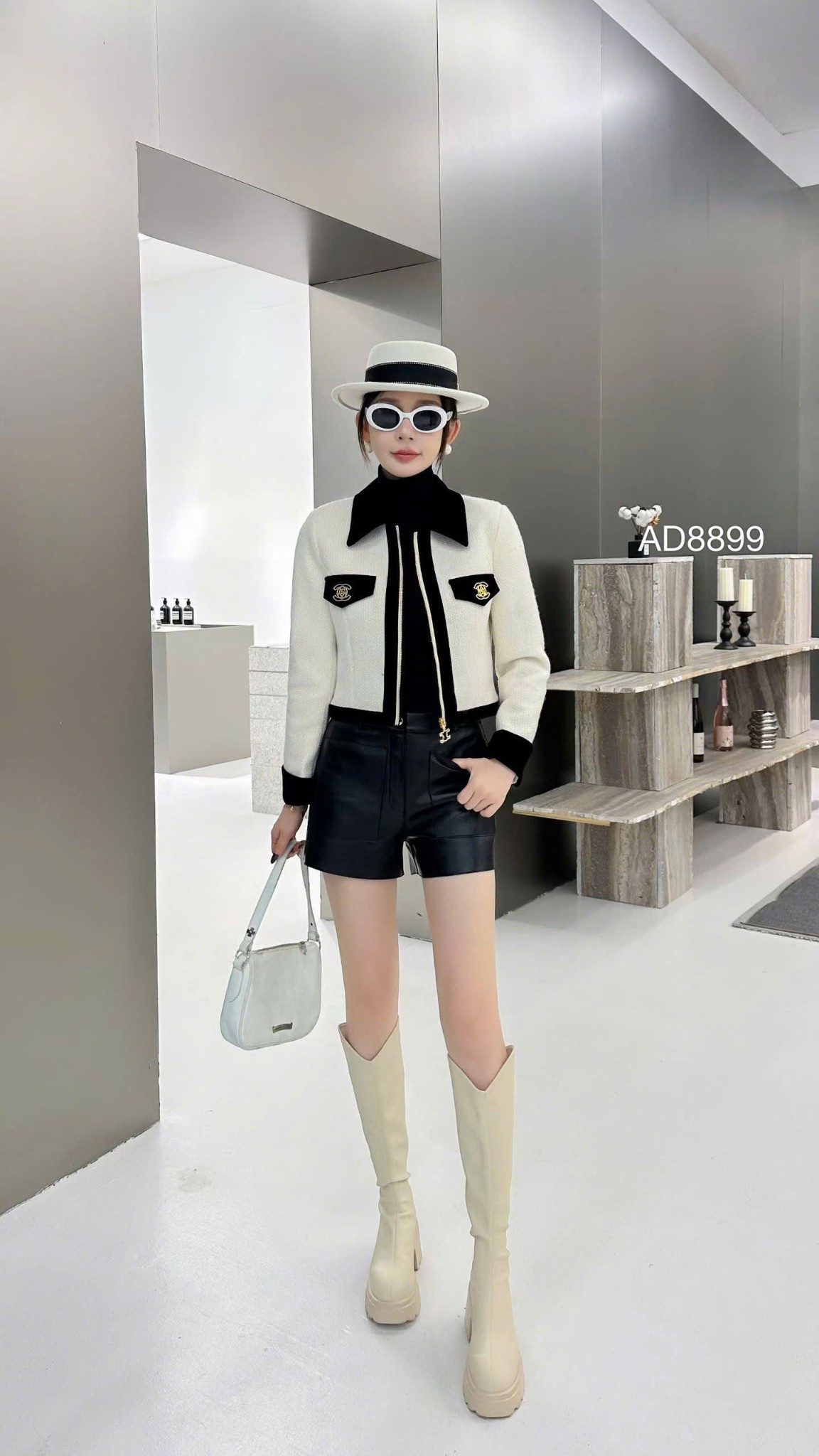 AD8899 áo dạ khóa CHANEL