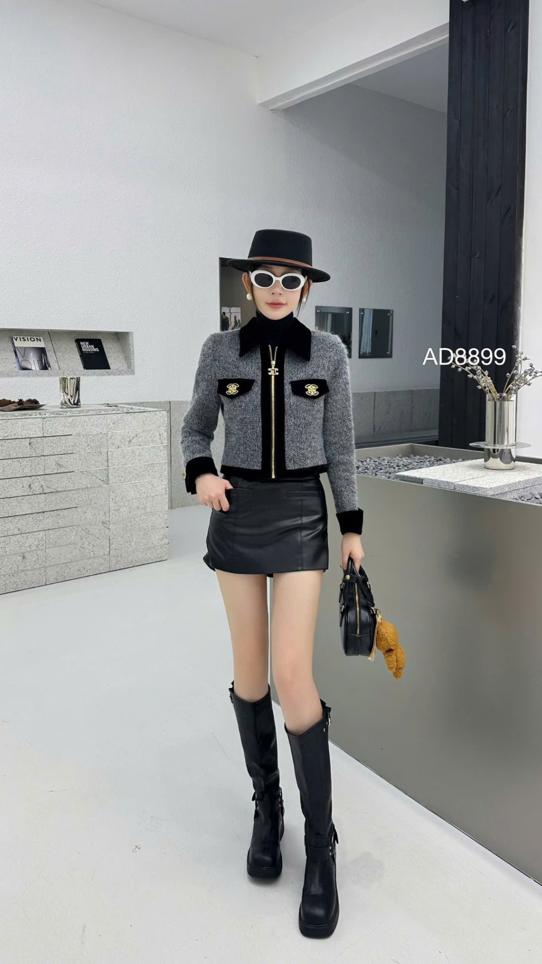 AD8899 áo dạ khóa CHANEL