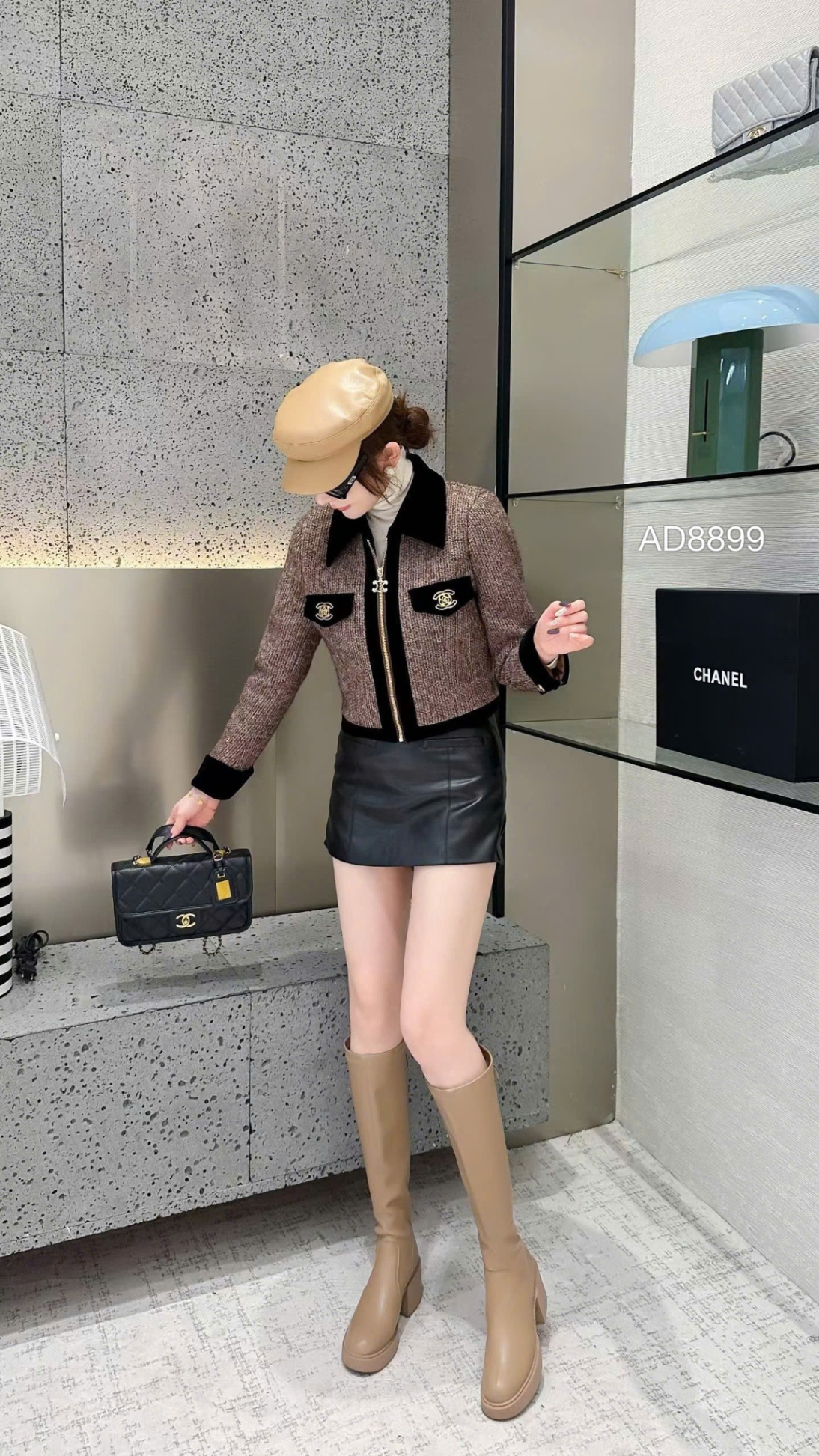 AD8899 áo dạ khóa CHANEL