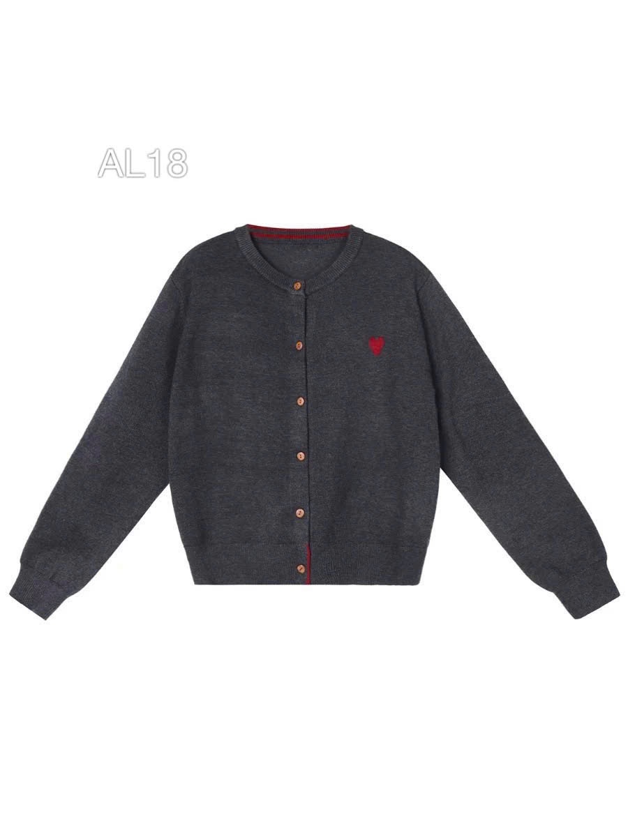 AL18 Áo len cardigan thêu tim