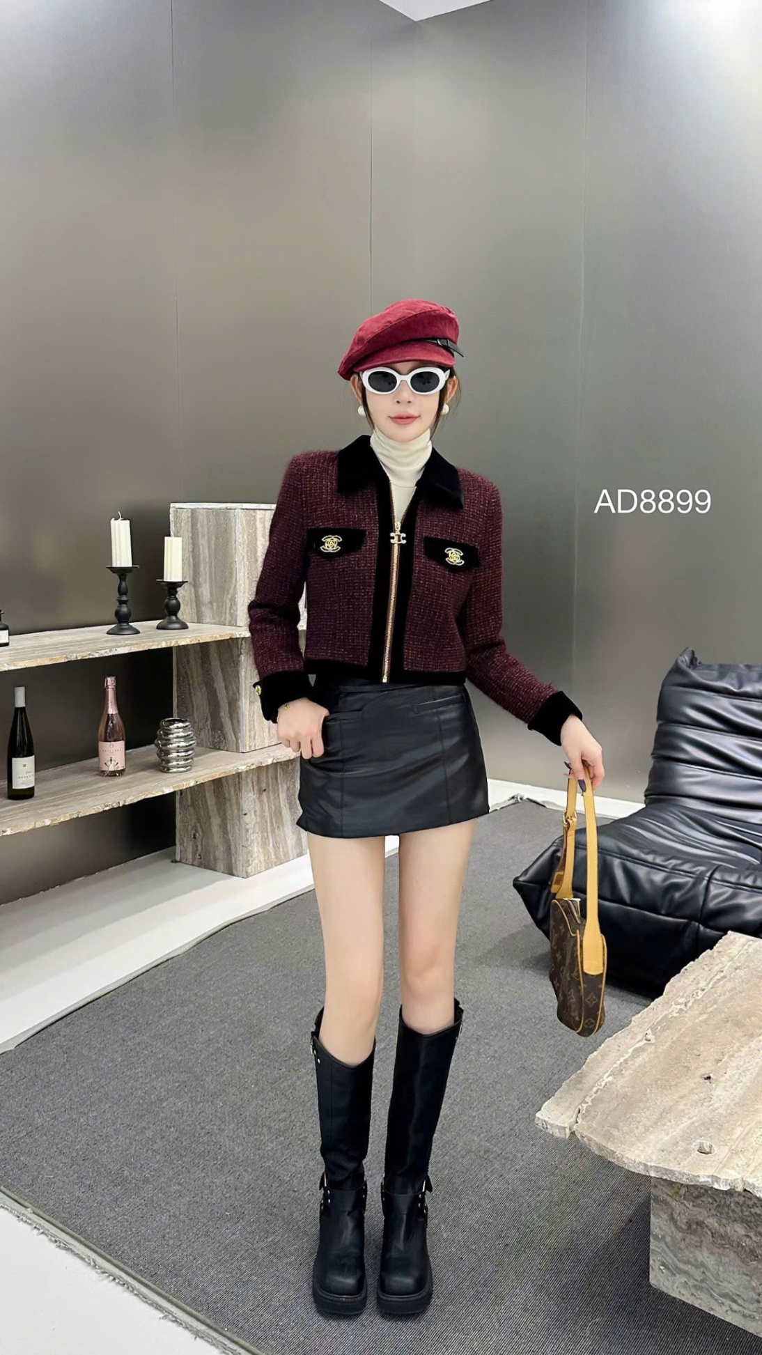 AD8899 áo dạ khóa CHANEL