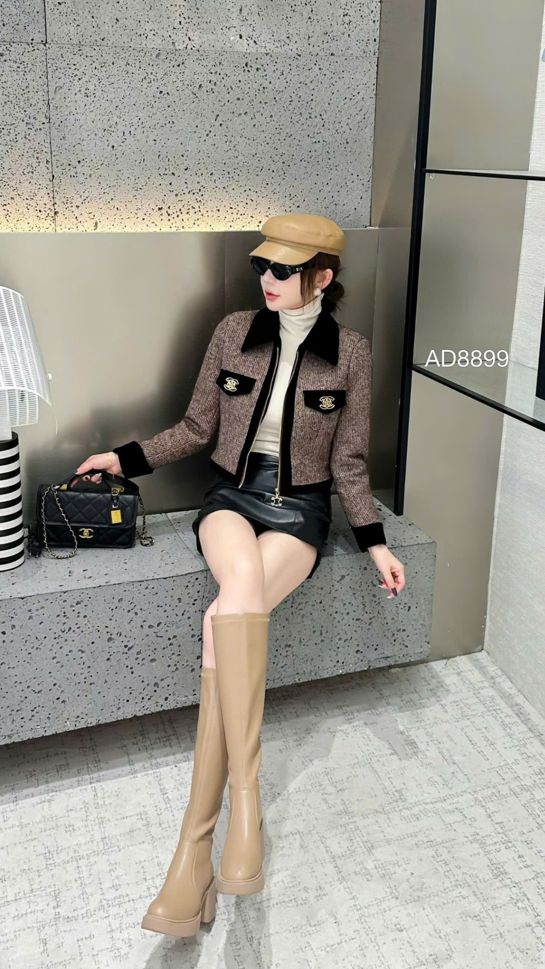 AD8899 áo dạ khóa CHANEL