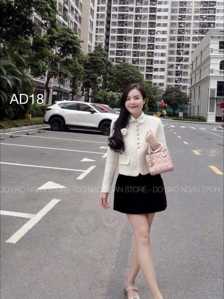 AD18 áo dạ cúc vàng hoa trà