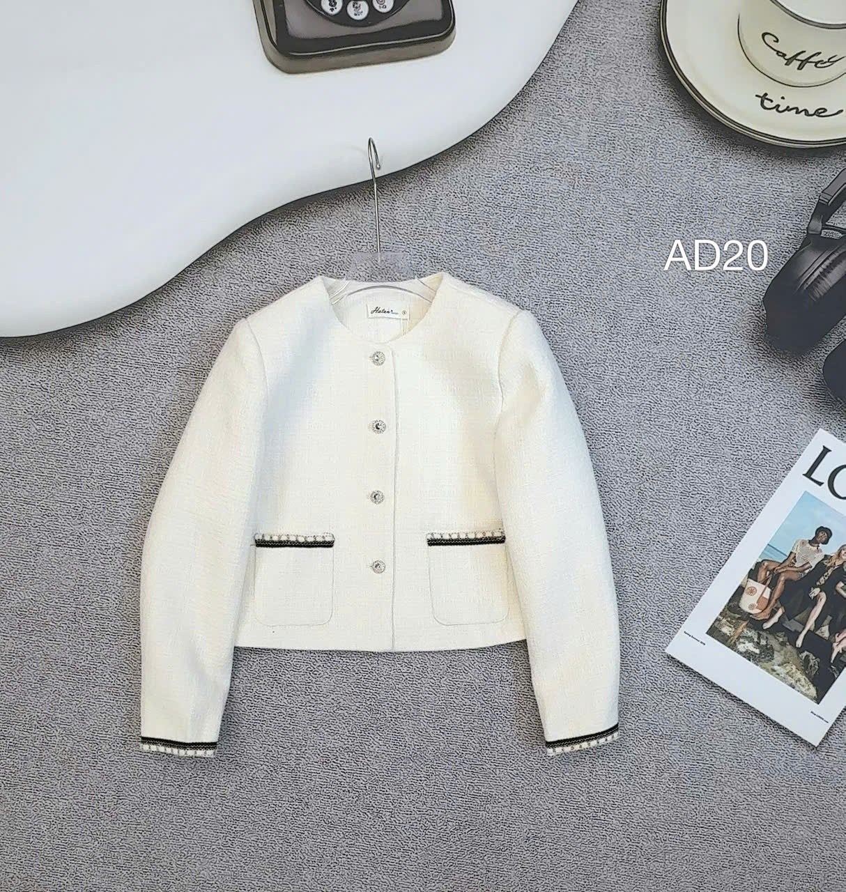 AD20 áo dạ viền túi