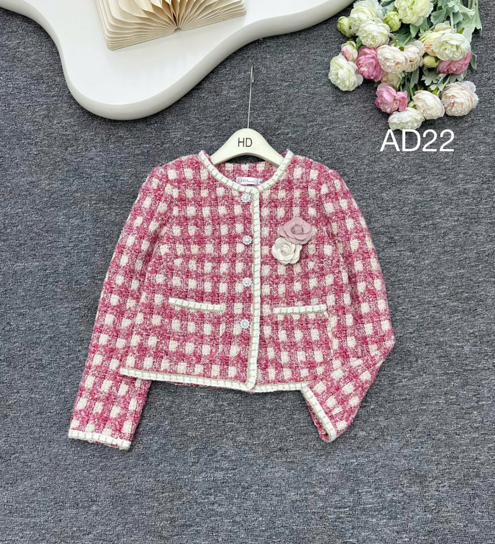 AD22 áo dạ kẻ vuông