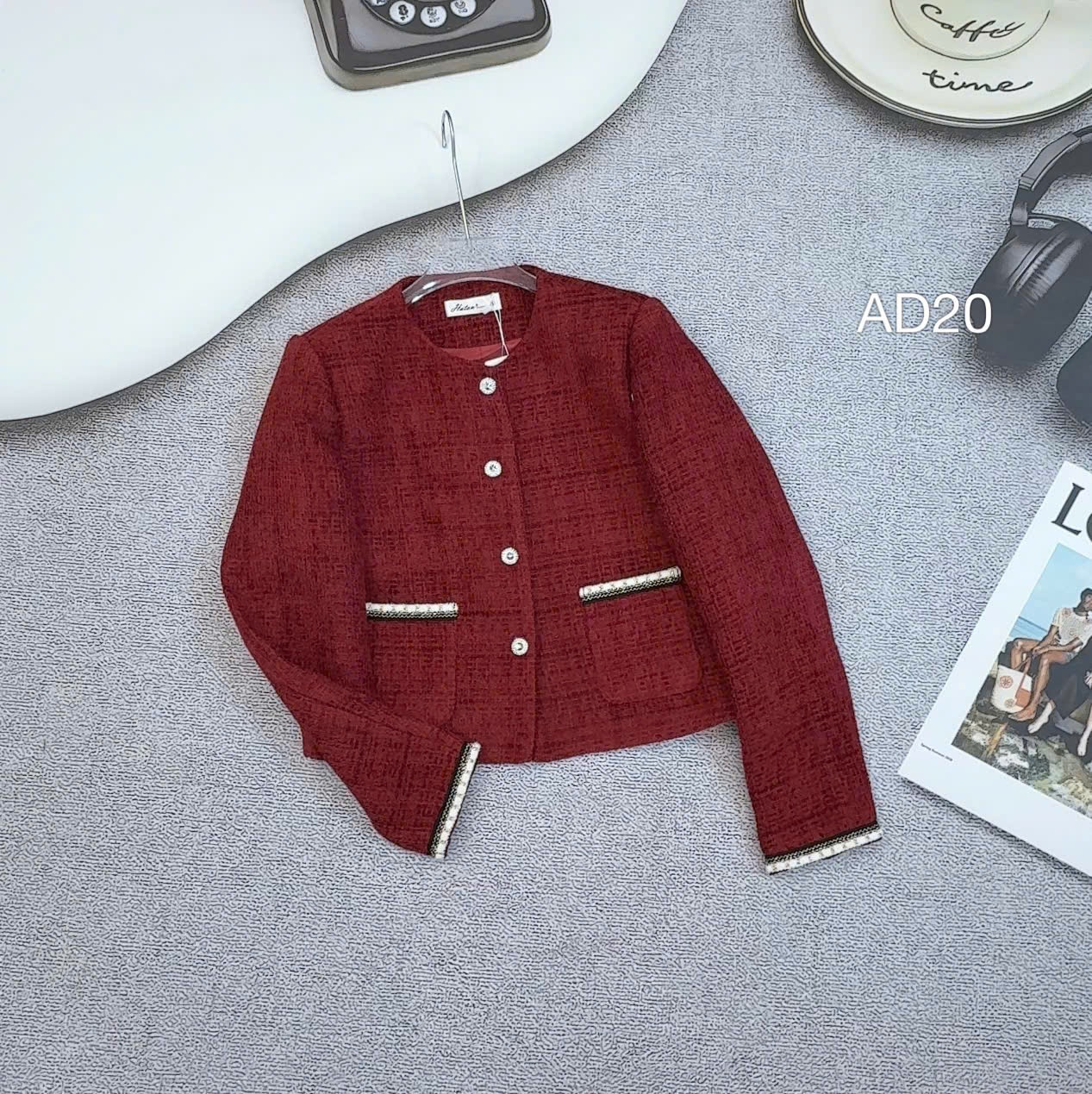 AD20 áo dạ viền túi