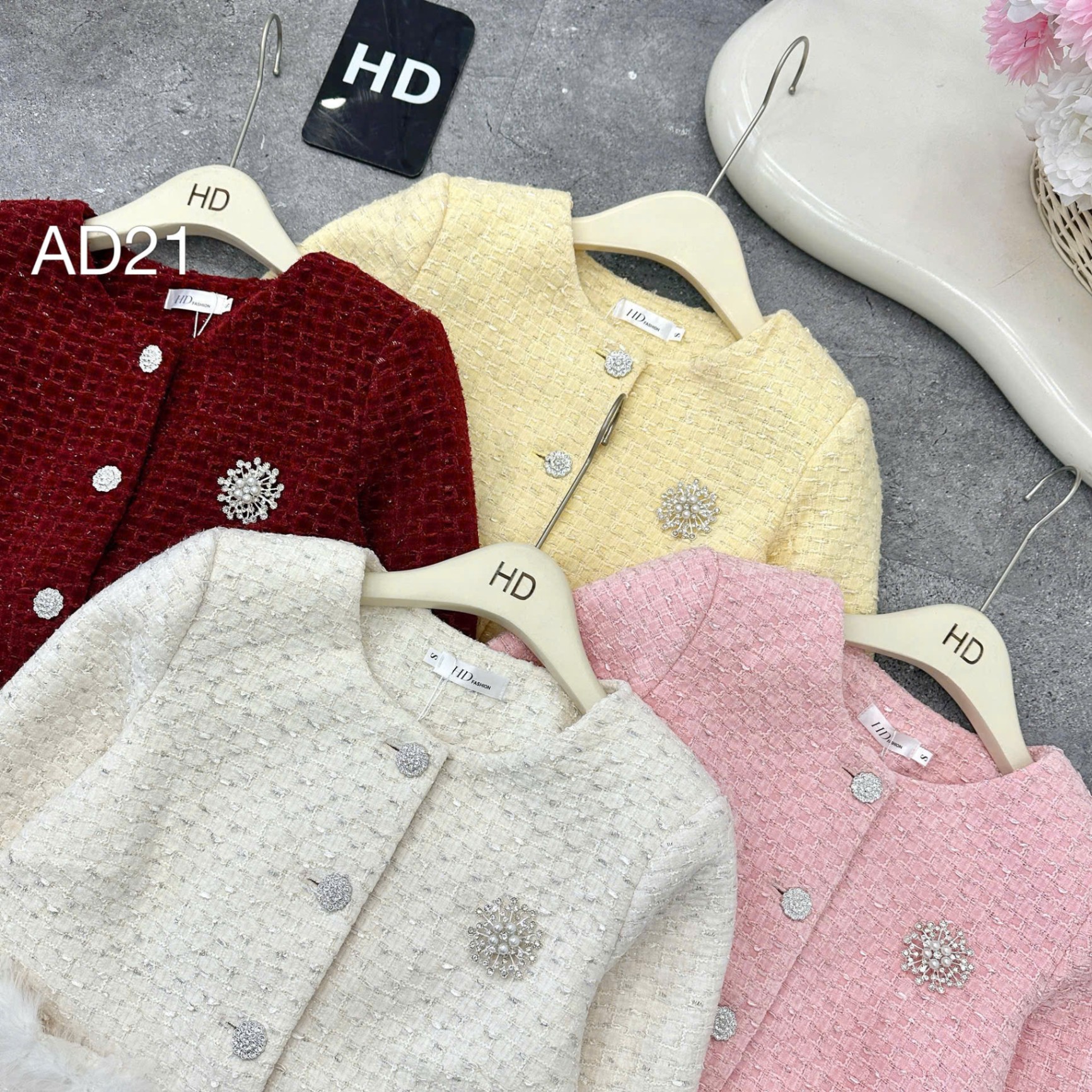 AD21 áo dạ viền lông