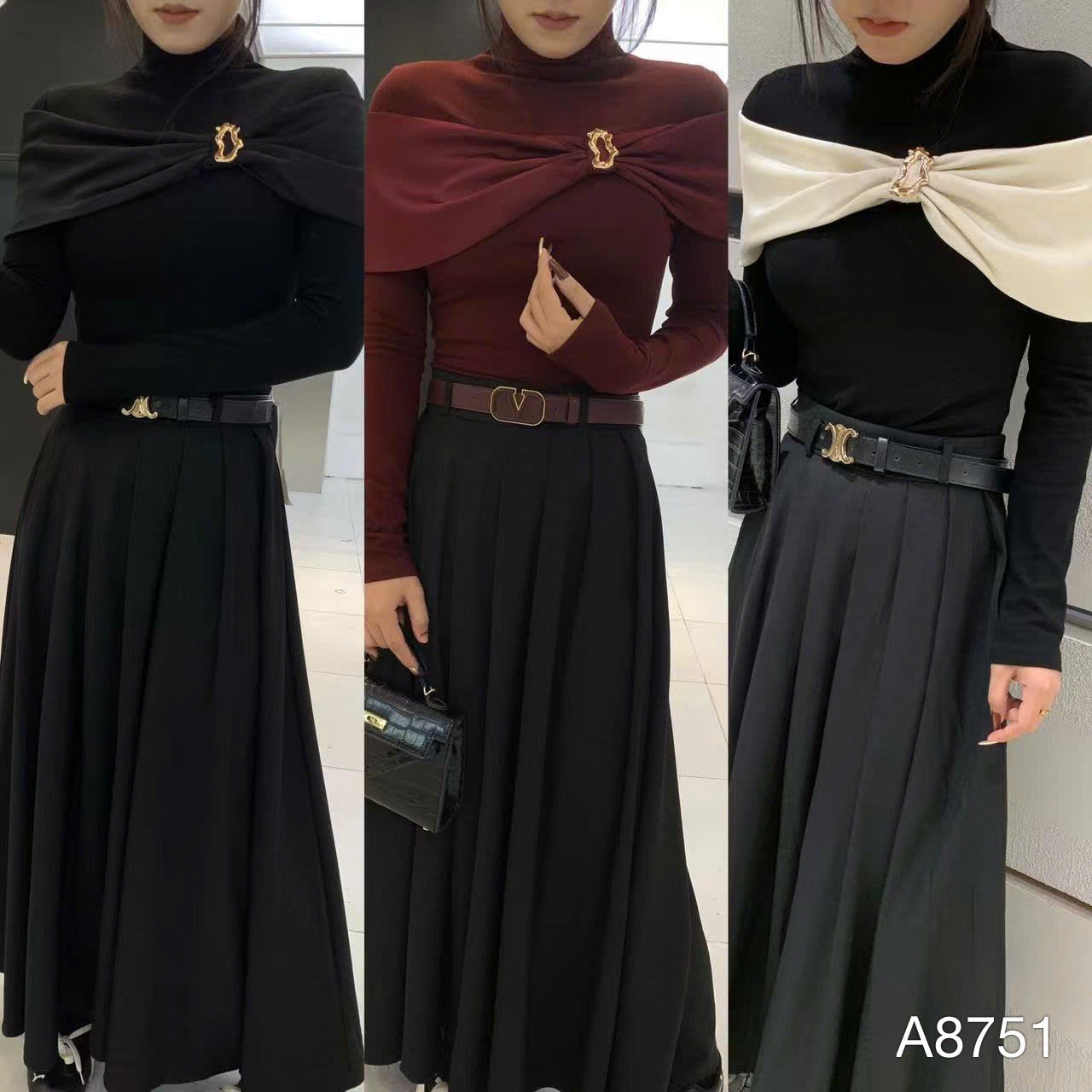 A8751 áo nơ cách điệu lót nỉ