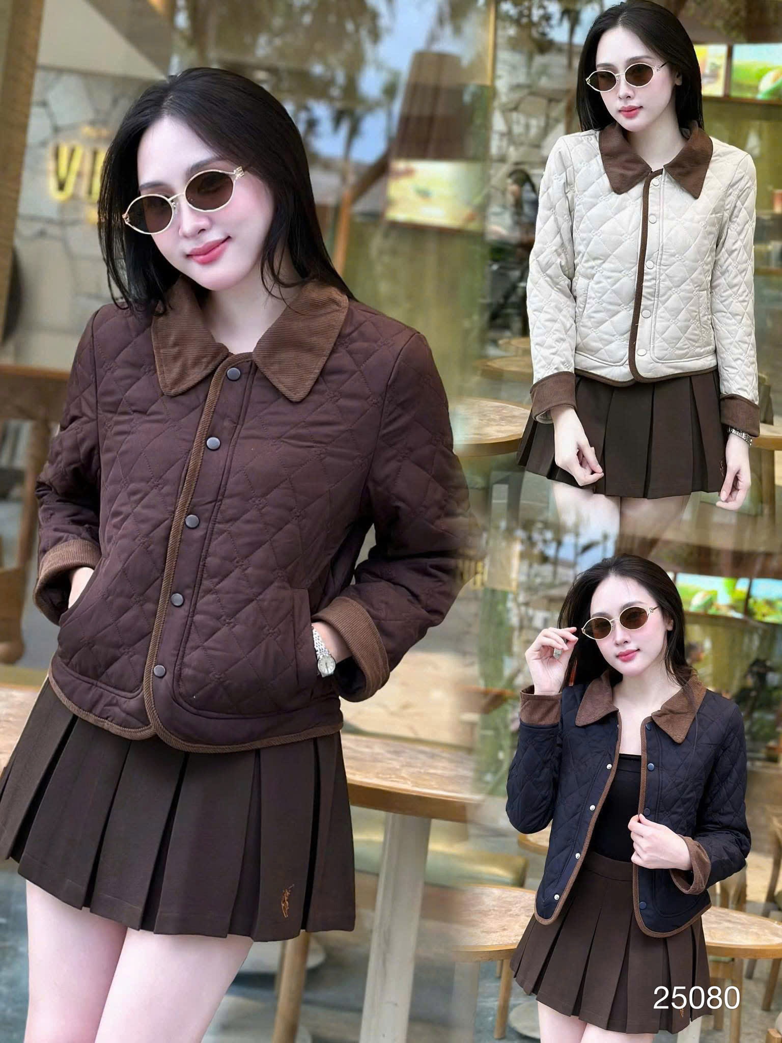 AD25080 áo trần bông cổ nhung
