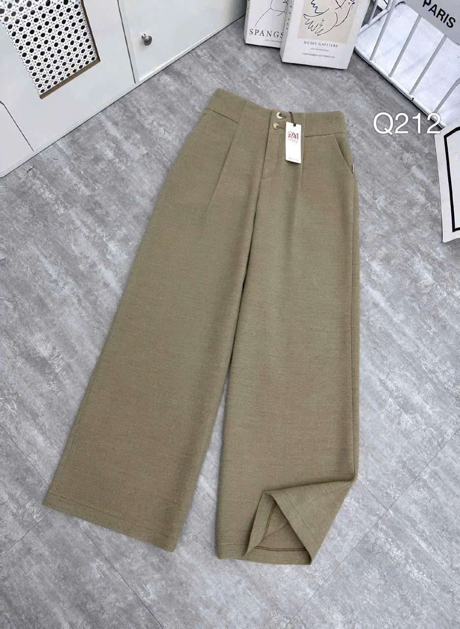 Q212 quần dạ 2 cúc vàng