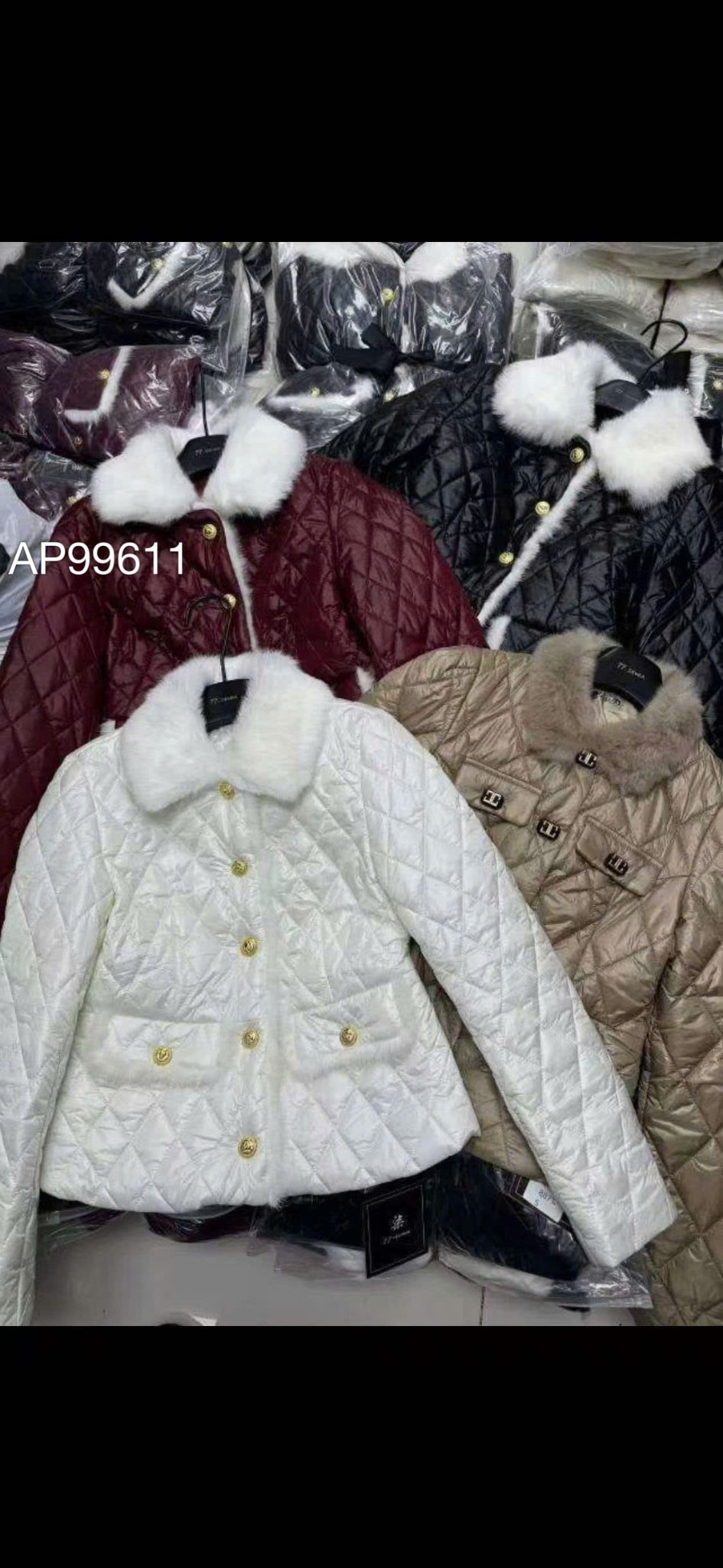 AP99611 áo phao siêu nhẹ cổ lông