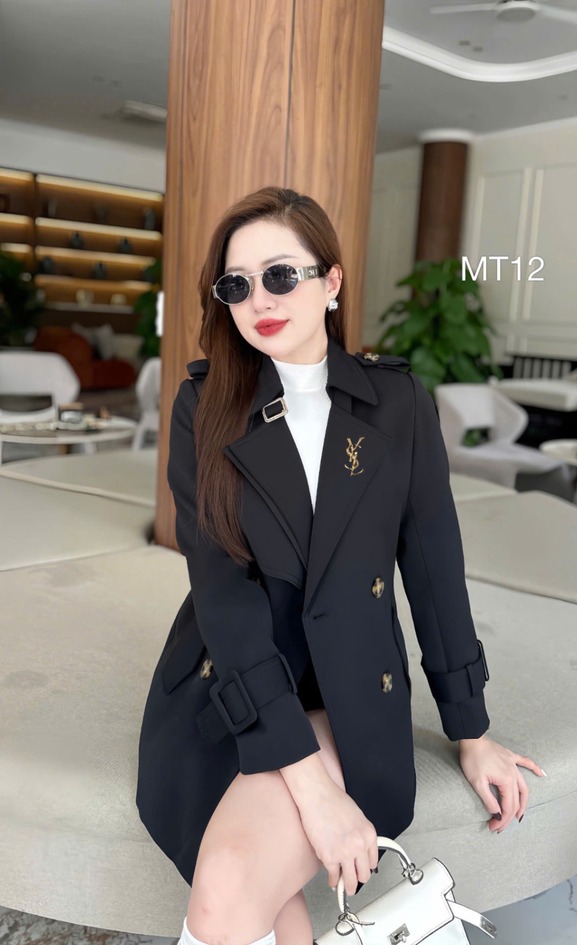 MT12 áo măng tô đai cổ