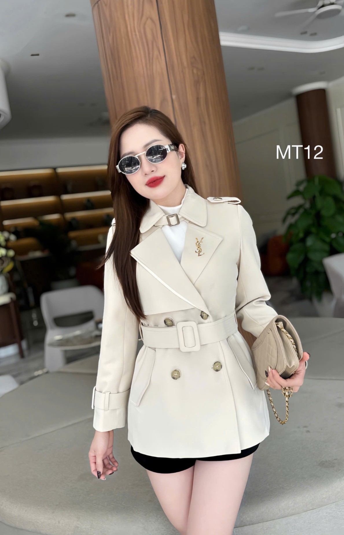 MT12 áo măng tô đai cổ