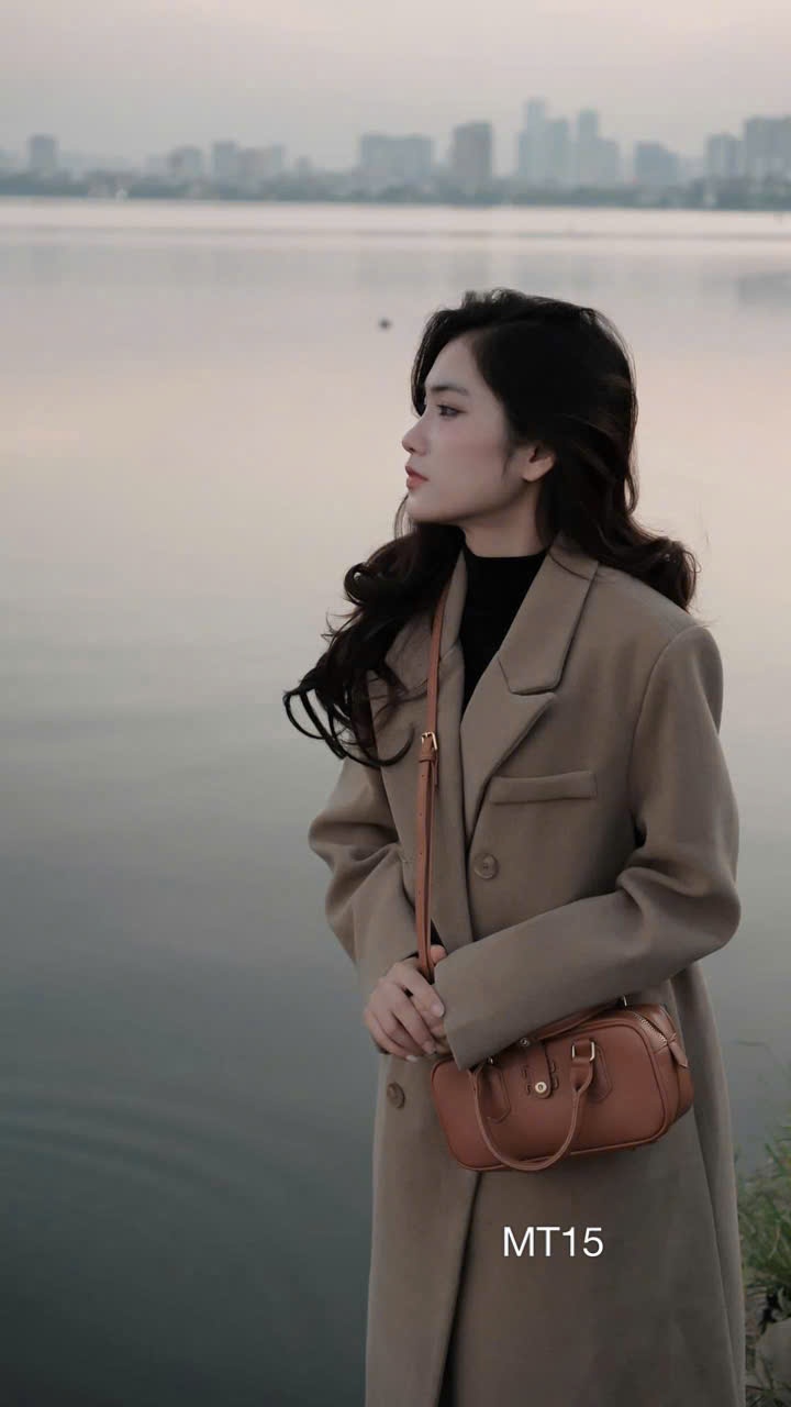 MT15 Áo khoác blazer dạ dáng dài trần bông