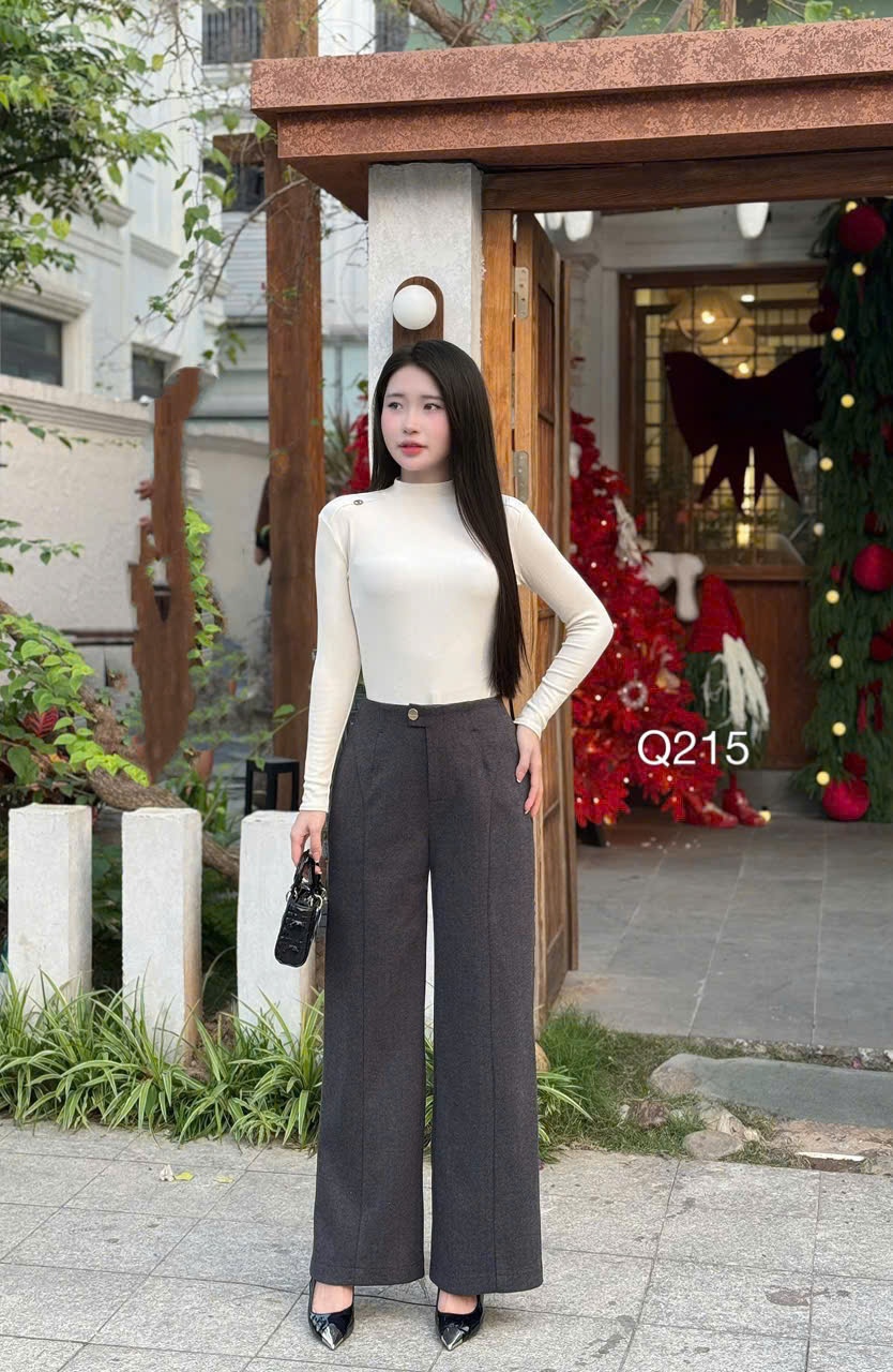 Q215 quần dạ 1 cúc