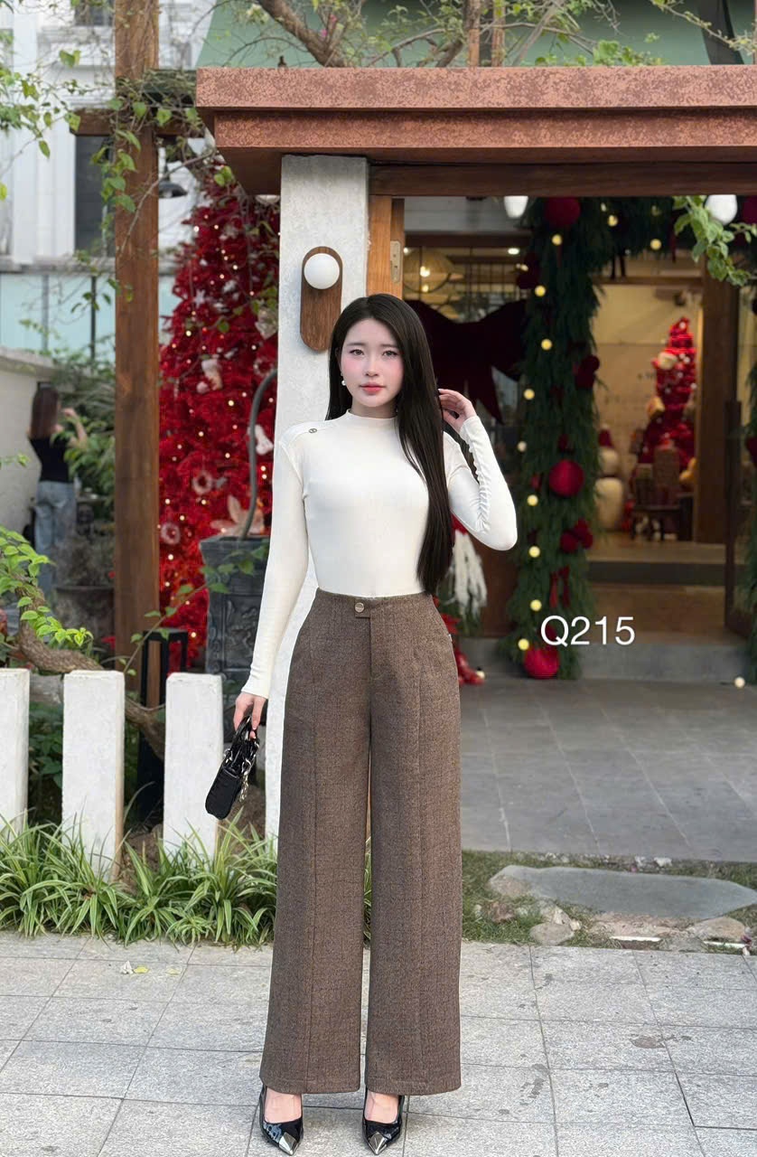 Q215 quần dạ 1 cúc