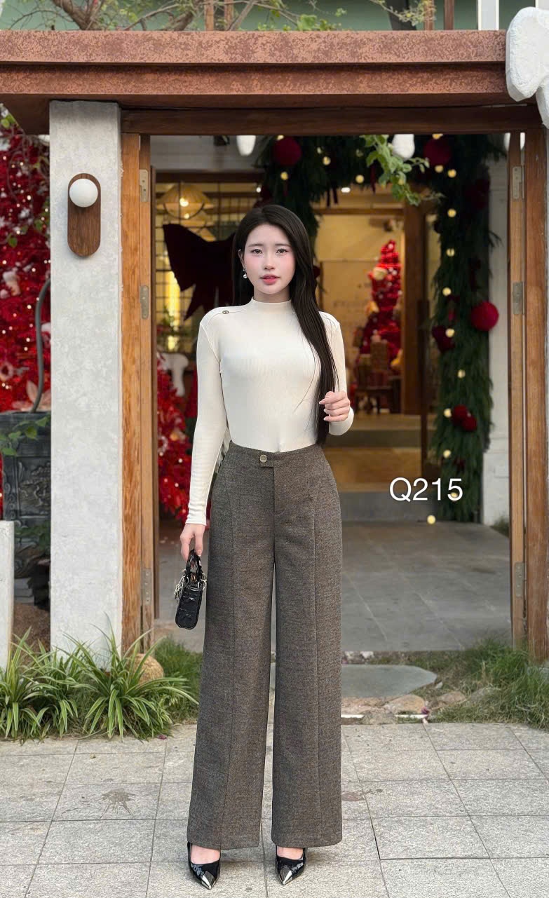 Q215 quần dạ 1 cúc