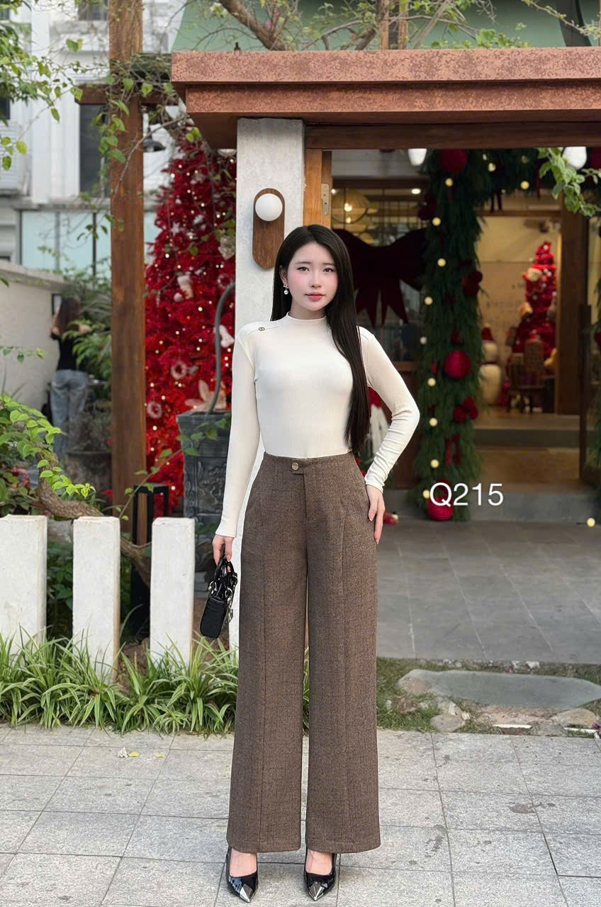 Q215 quần dạ 1 cúc