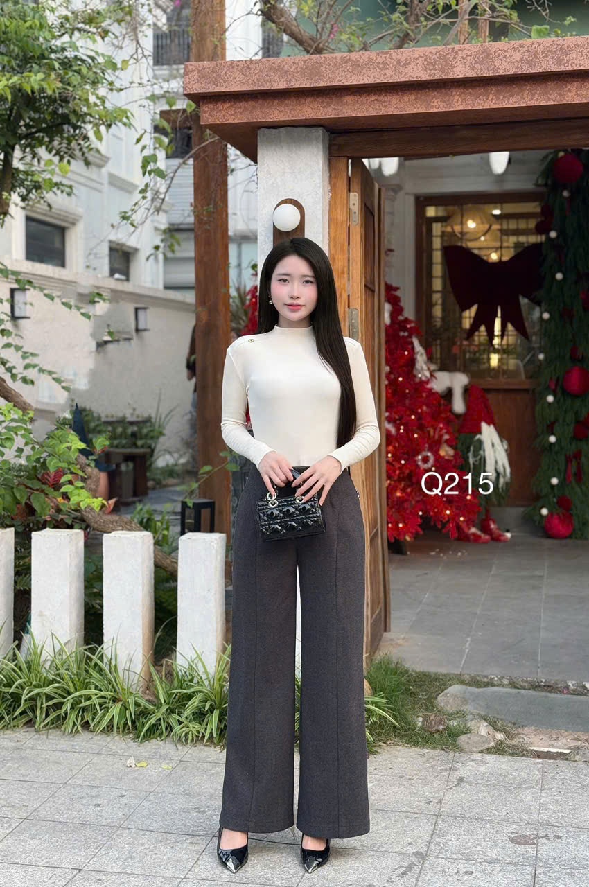 Q215 quần dạ 1 cúc