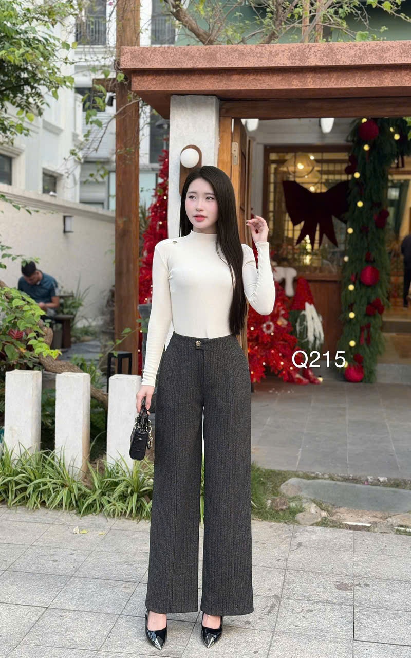 Q215 quần dạ 1 cúc
