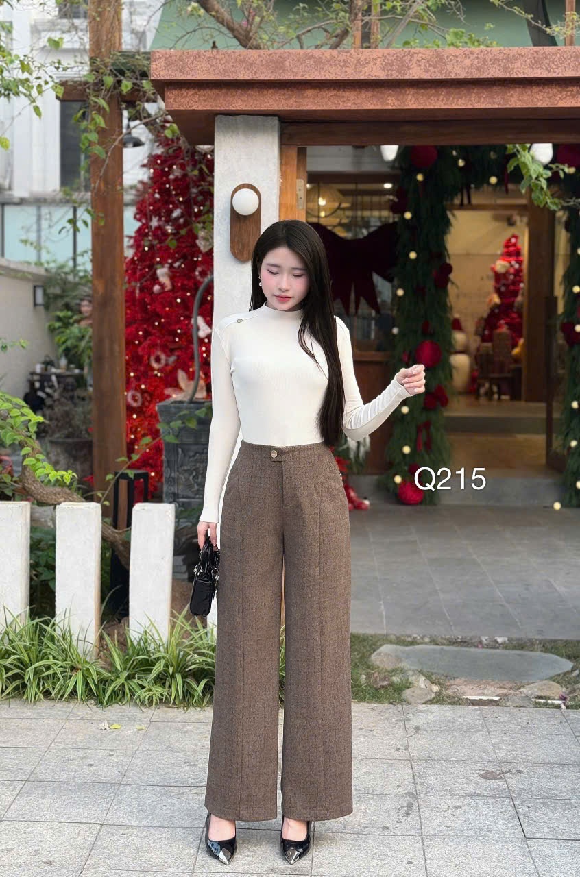 Q215 quần dạ 1 cúc