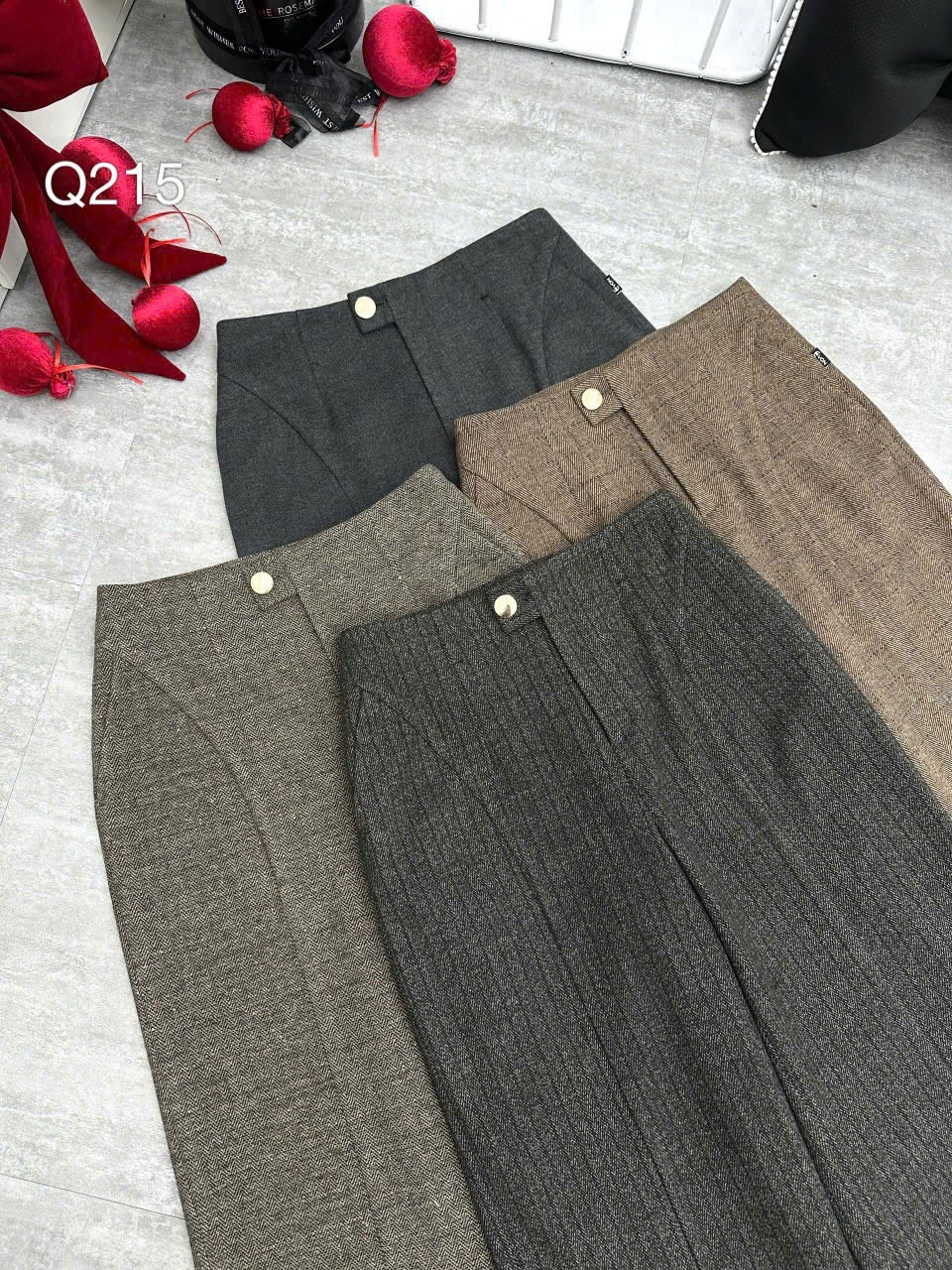 Q215 quần dạ 1 cúc