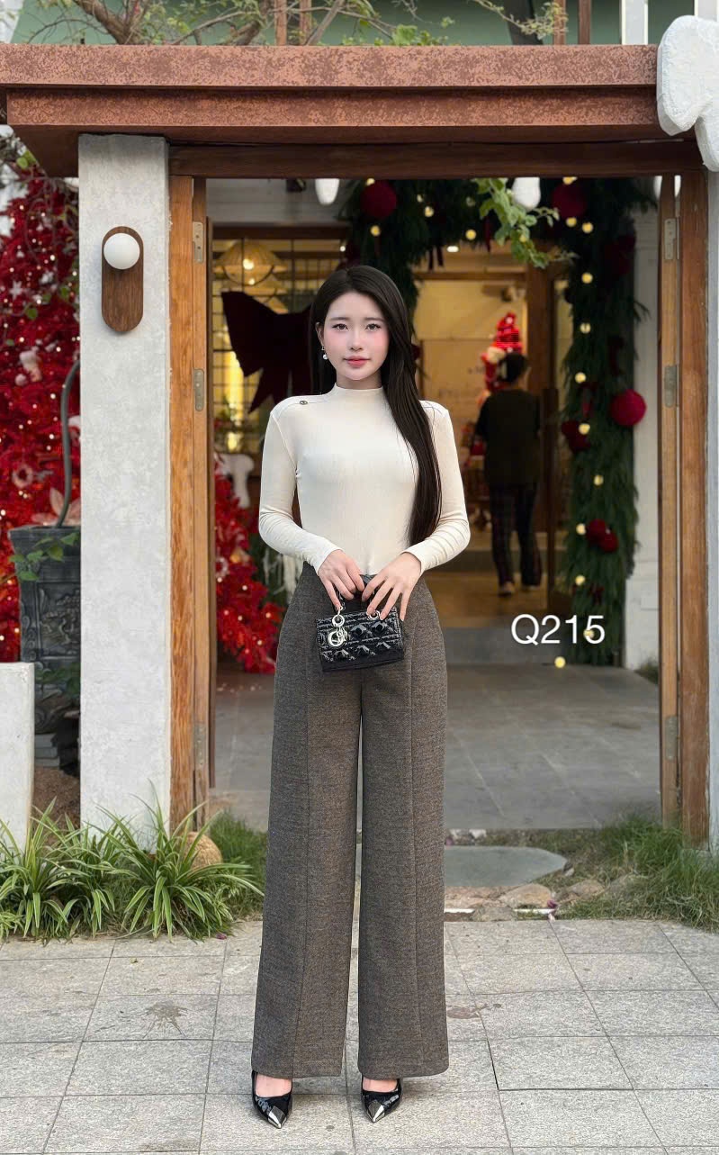 Q215 quần dạ 1 cúc