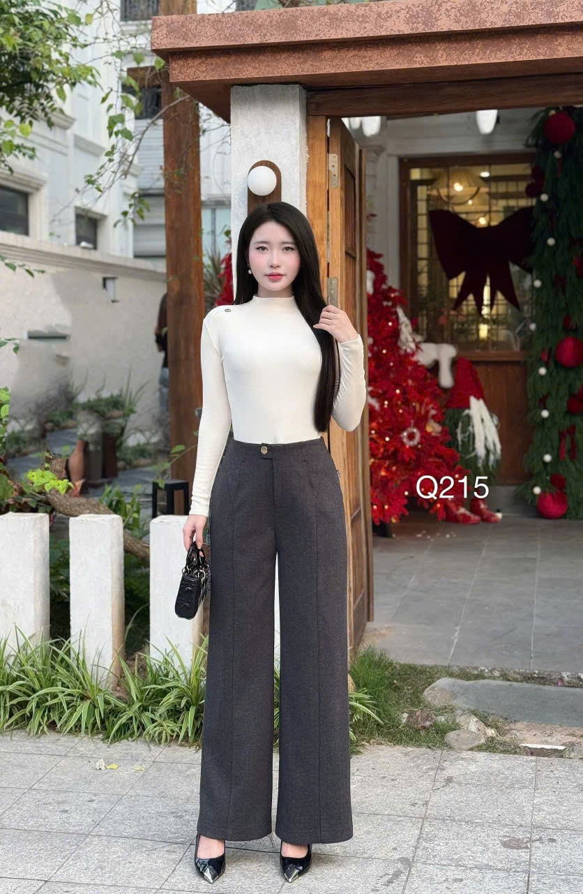 Q215 quần dạ 1 cúc