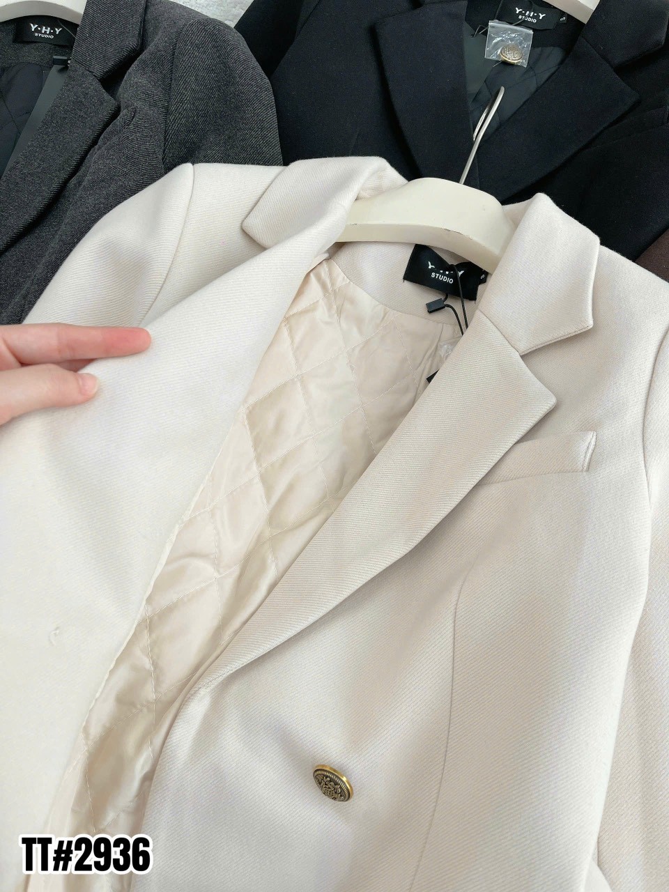 AV2936 áo vest dạ QC lót trần